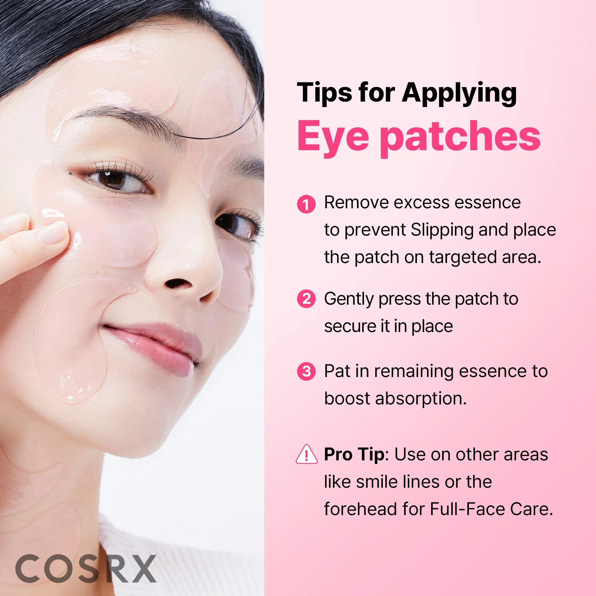 COSRX Peptide Collagen Hydrogel Eye Patch 60 Patches Anti-Cernes Caféine Korean Skincare