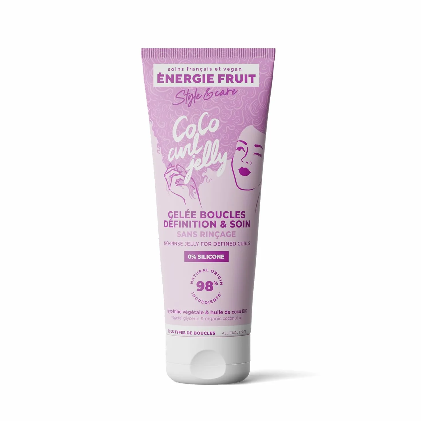 ENERGIE FRUIT Coco Curl Gelée Coiffante Sans Rinçage Hydratation Définition Boucles Anti-Frisottis 200ML