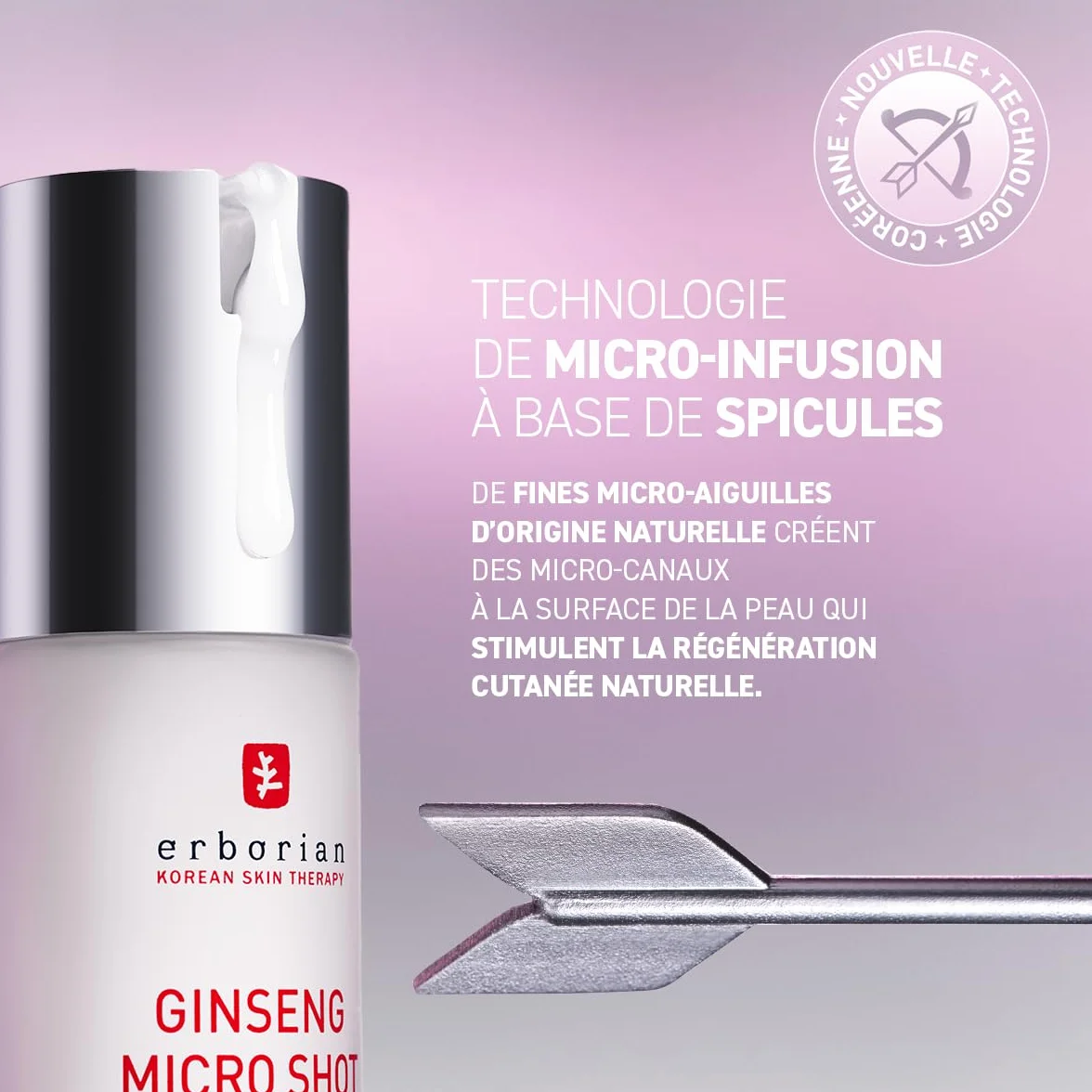 Erborian Ginseng Micro Shot Advanced 0.3% Sérum Visage Intensif Retexturant Ginseng et Collagène 30 ml