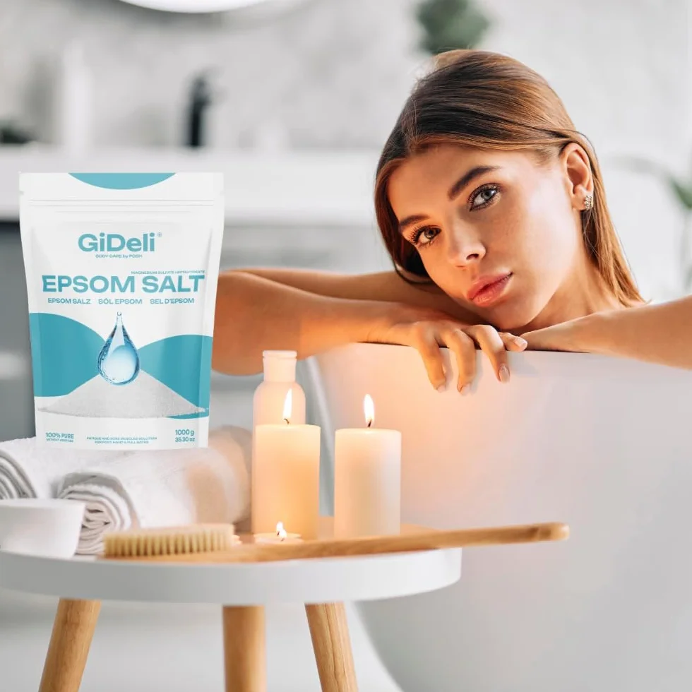 GiDeli Epsom Sel de bain Sulfate de Magnésium Heptahydraté Pur 10kg