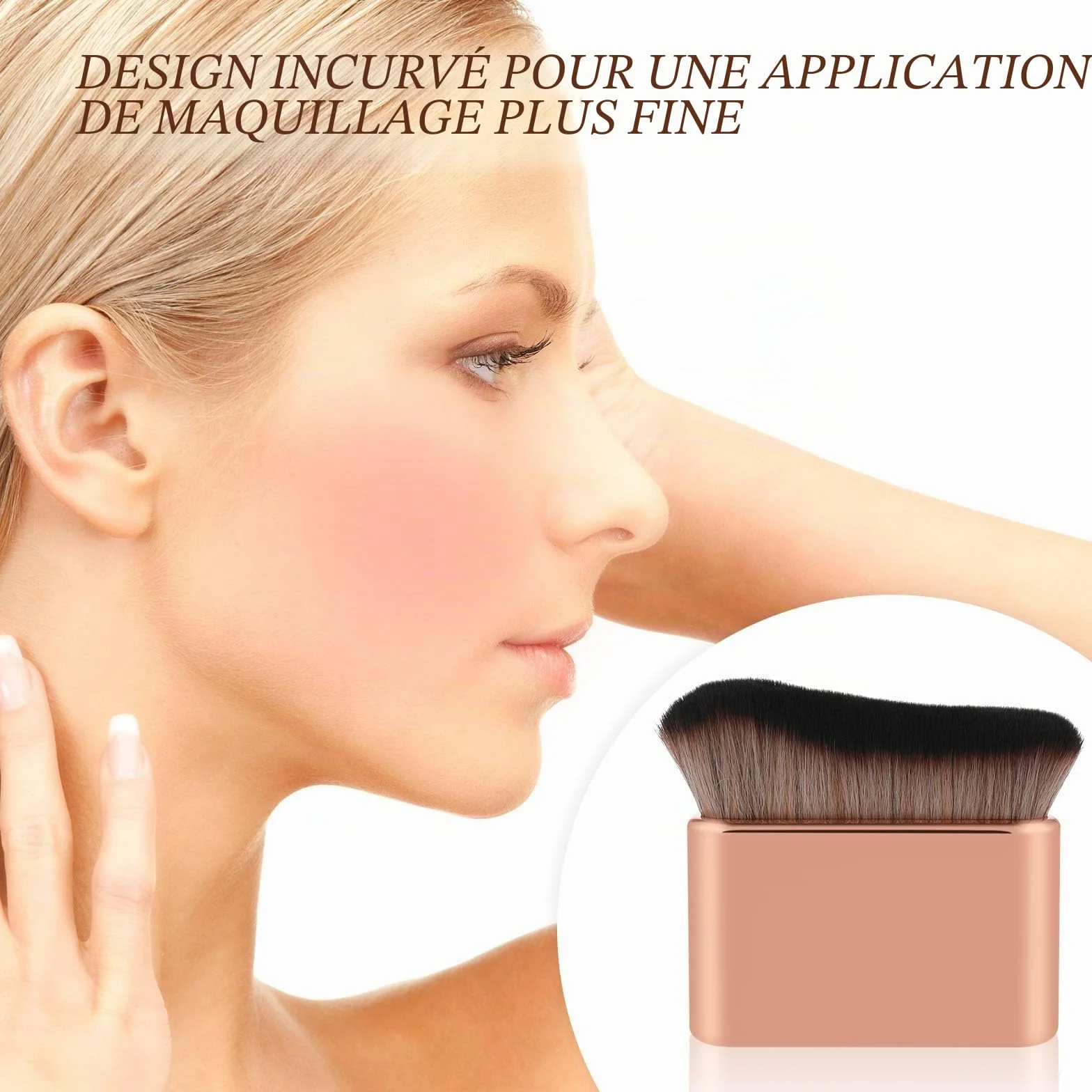 Brosse de bronzage Kabuki pinceau autobronzant corps jambes fond de teint mélange applicateur