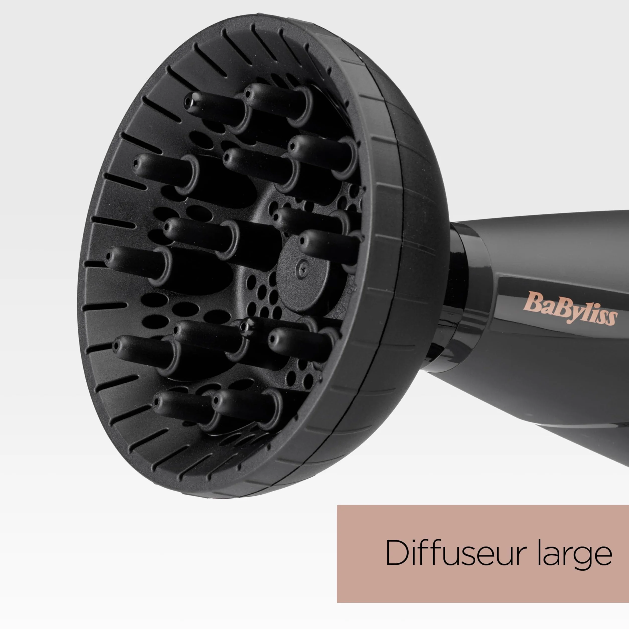BaByliss Sèche-cheveux Smooth Pro - Sèche-cheveux puissant de 2100W, Fabriqué en Italie, Technologie ionique anti-frisottis, 3 réglages de température et 2 réglages de vitesse, Noir, 6709DE