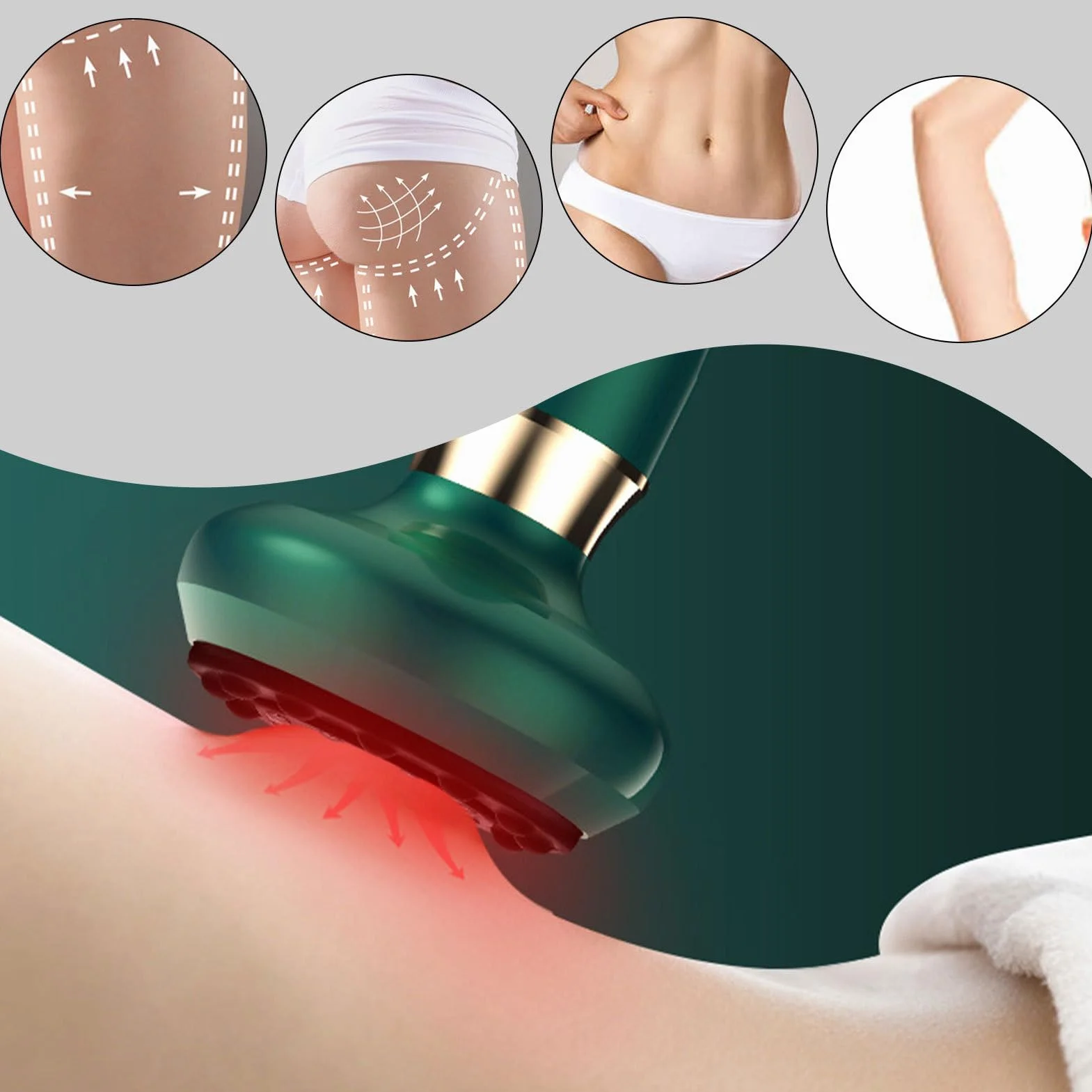 Masseur de cellulite avec ventouse - Machine à modeler et sculpter le corps, amincissant le ventre réglable, appareil d' de cellulite, machine manuelle pour sculpter le corps,