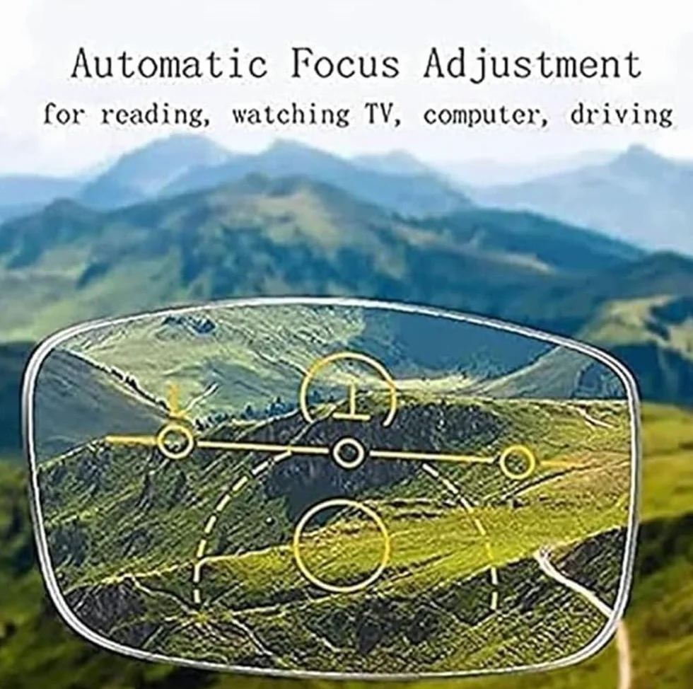 Lunettes adaptatives à cristaux liquides à zoom intelligent avec réglage automatique de la mise au point