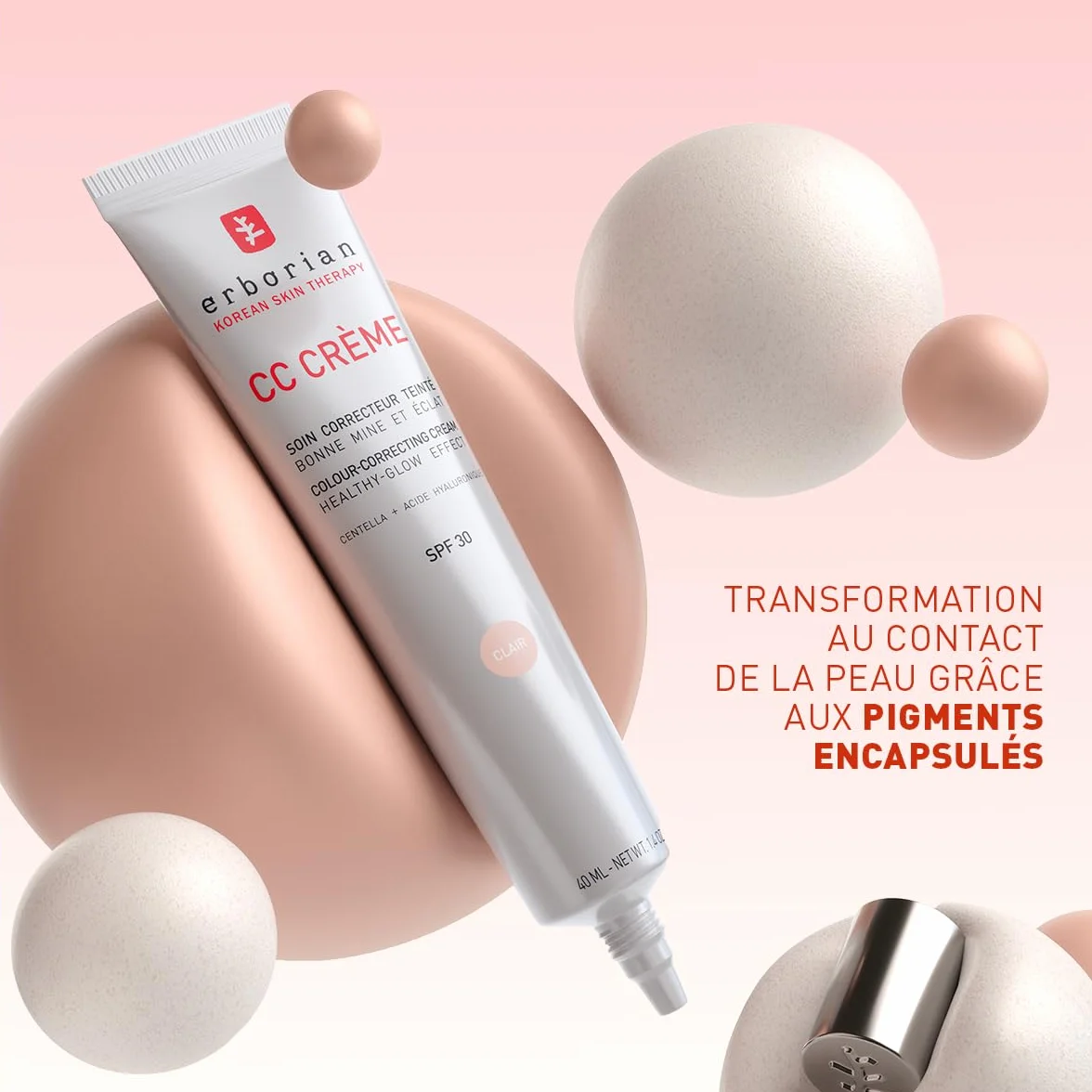 Erborian CC Crème Centella Asiatica Illuminateur Teint Haute Définition Visage SPF 25 Soin Coréen