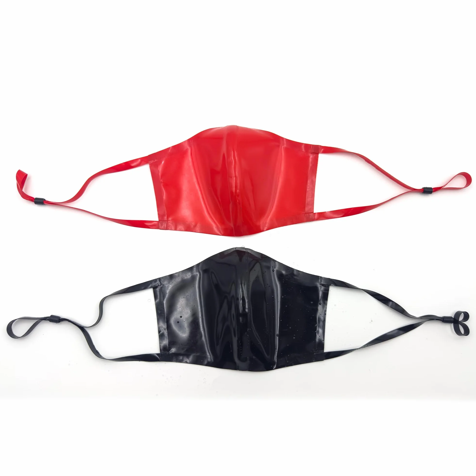 Masque facial réglable en latex noir lavable 1 pièce