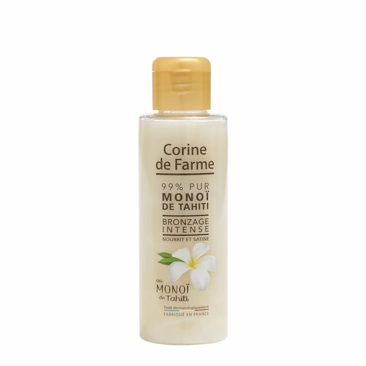 Corine de Farme Huile de soin pour le corps 110 ml 99% Pur Monoï de Tahiti hydratant nourrissant bronzage intense