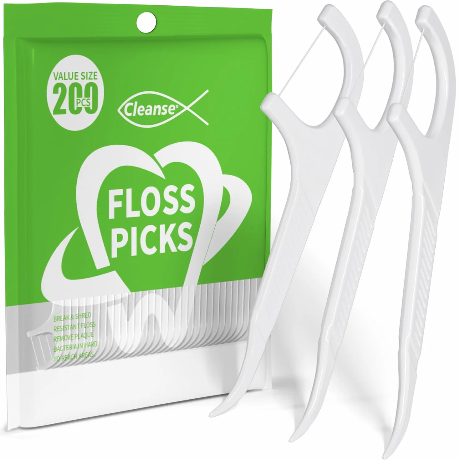 Fils Dentaire avec manche 200 pièces soie hygiène bucco-dentaire nettoyage dents gencives