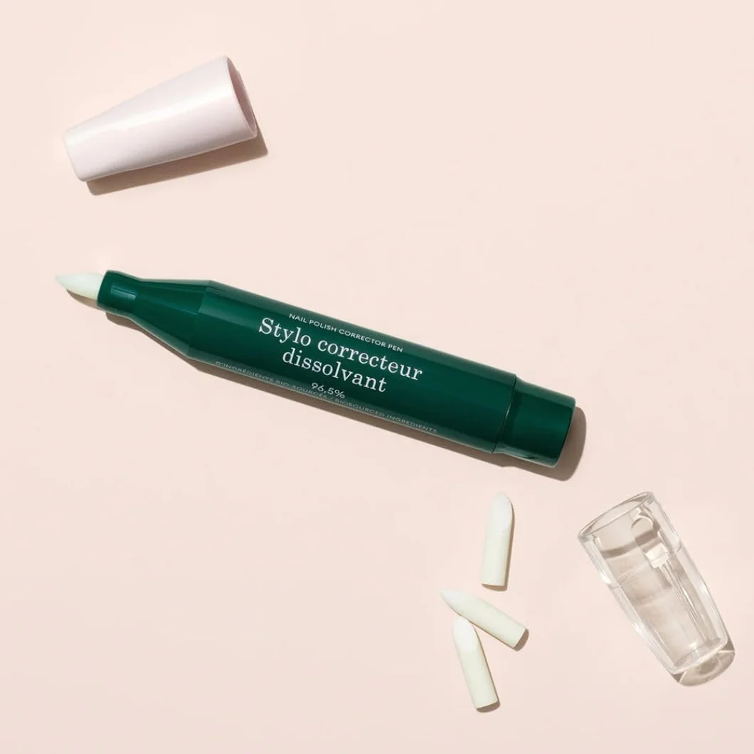 Manucurist Stylo Dissolvant Vernis à Ongles Green Flash + 3 Mines de Rechange Bio-Sourcé Sans Acétone