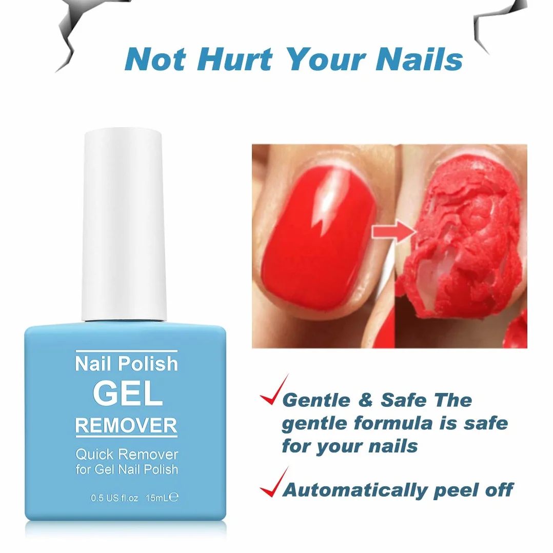 Magic Dissolvant Vernis Semi Permanent, Gel Nail Polish Remover, 15ml