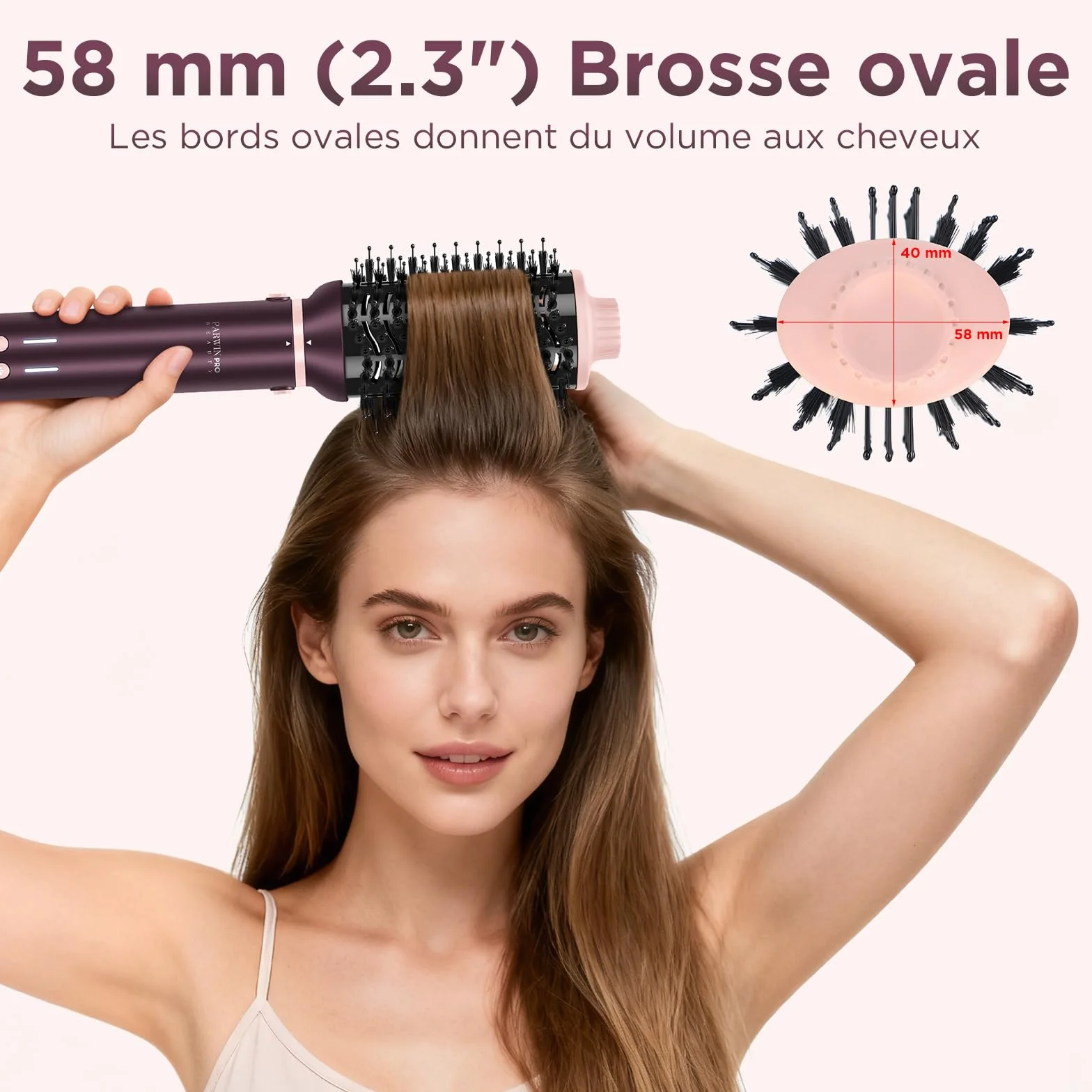 PARWIN PRO BEAUTY MaxAIR 2.0 Air styler 7 en 1 fer à friser automatique double tension 110,000 RPM Jasper Plum