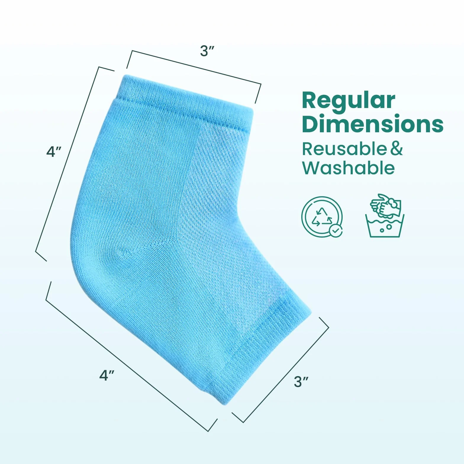 Promifun Chaussettes pour talons hydratantes 2 paires Réparation pieds secs craquelés