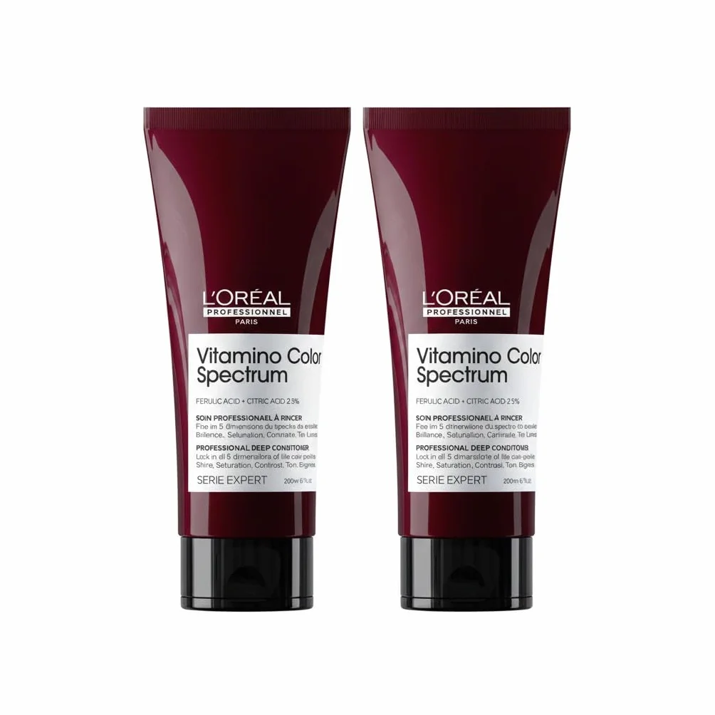 L'Oréal Professionnel - Pour Cheveux Colorés - Vitamino Color Spectrum - Préserve la Couleur - +98% de Force - Brillance Miroir Instantanée - 2 x 200 ml