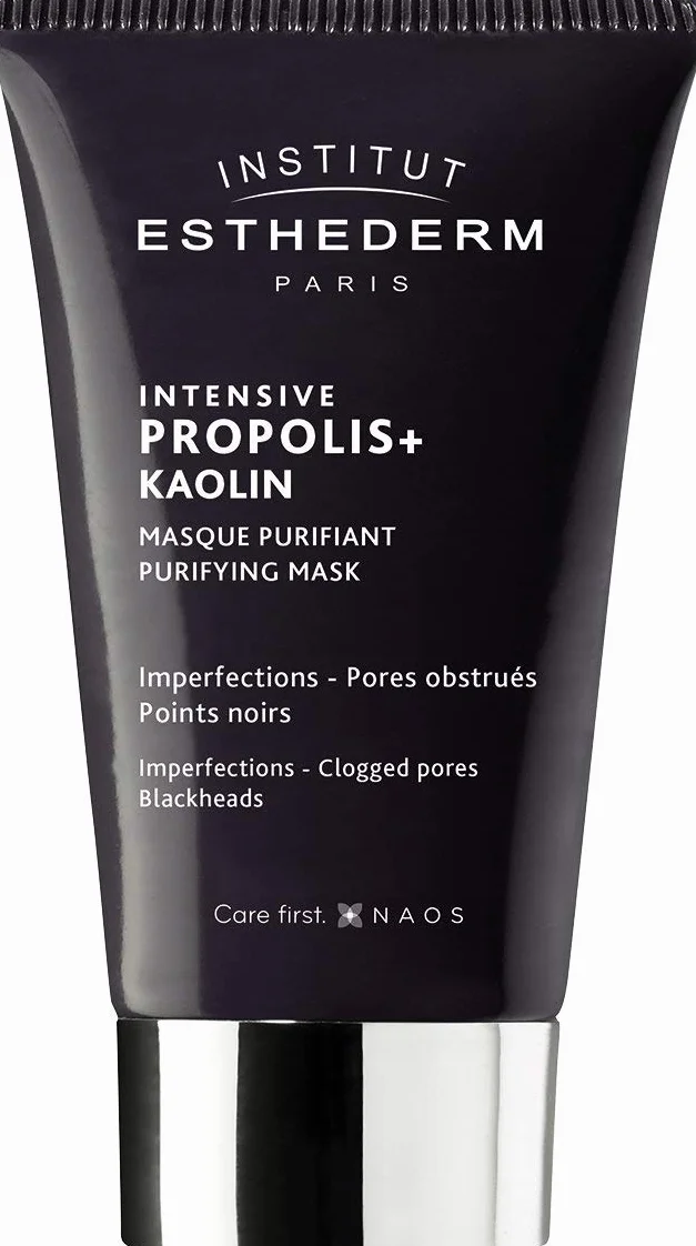 Institut Esthederm - Masque Purifiant Intensive Propolis+ - Soin Visage - Peau Purifiée, Réduction des Imperfections, Pores Obstrués et Points Noirs - Tube 75ml