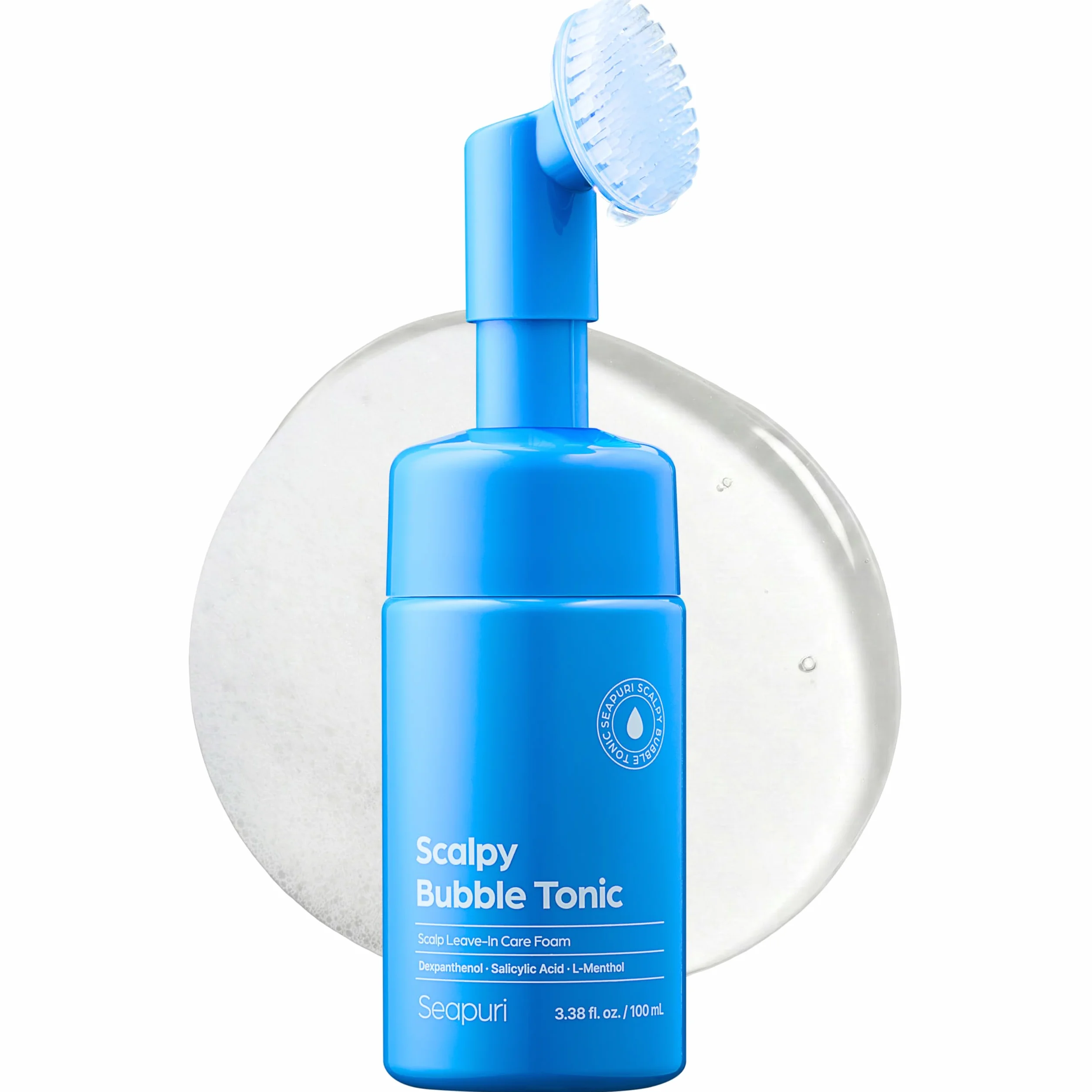 Seapuri Scalpy Anti Dandruff Bubble Tonic | Pour hommes et femmes | Itchy Scalp avec acide salicylique, menthol, dexpanthénol | Non gras, léger pour la perte et la décoloration des cheveux