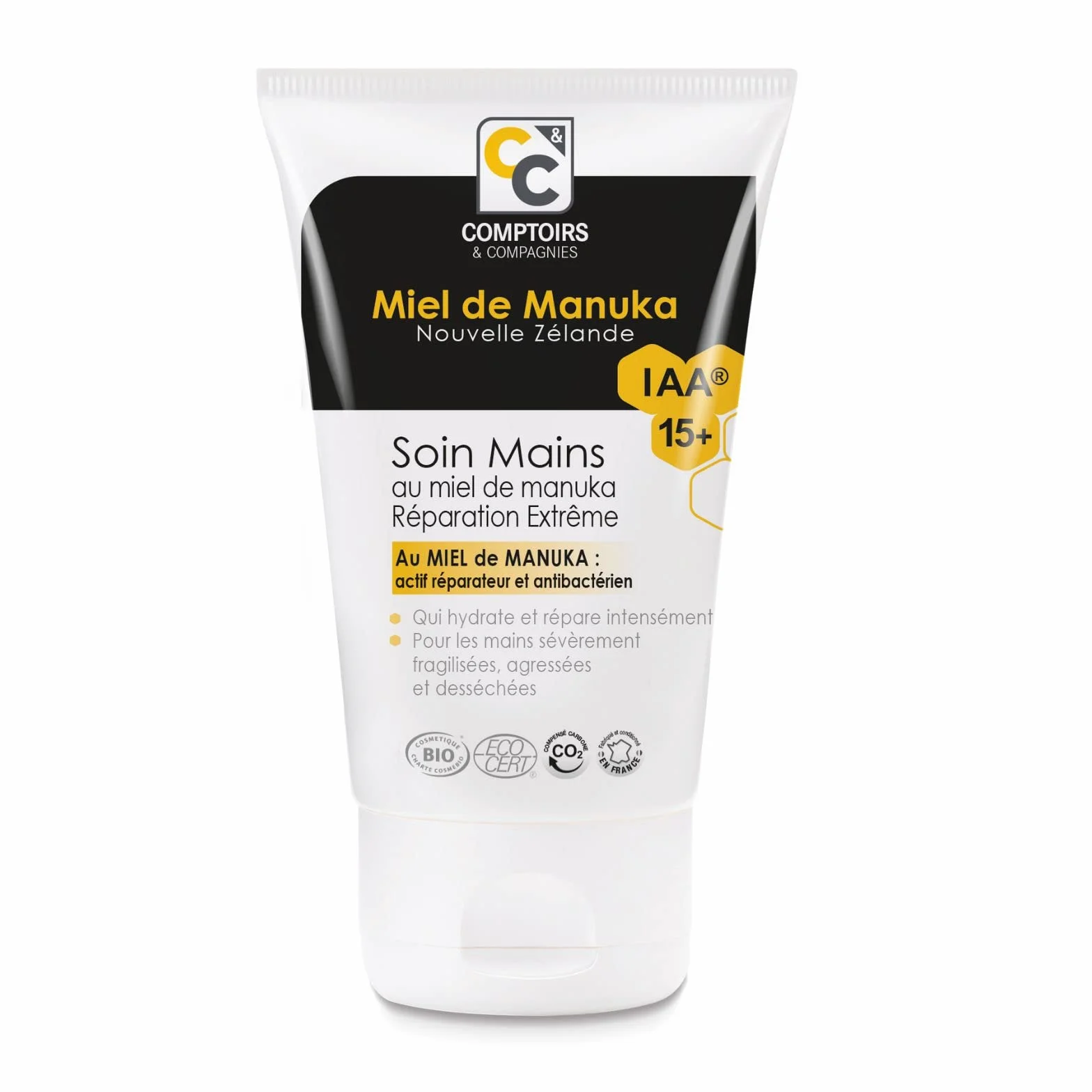 COMPTOIRS ET COMPAGNIES Soin Mains Réparation Extrême au Miel de Manuka IAA15+ 50ml Certifié Bio