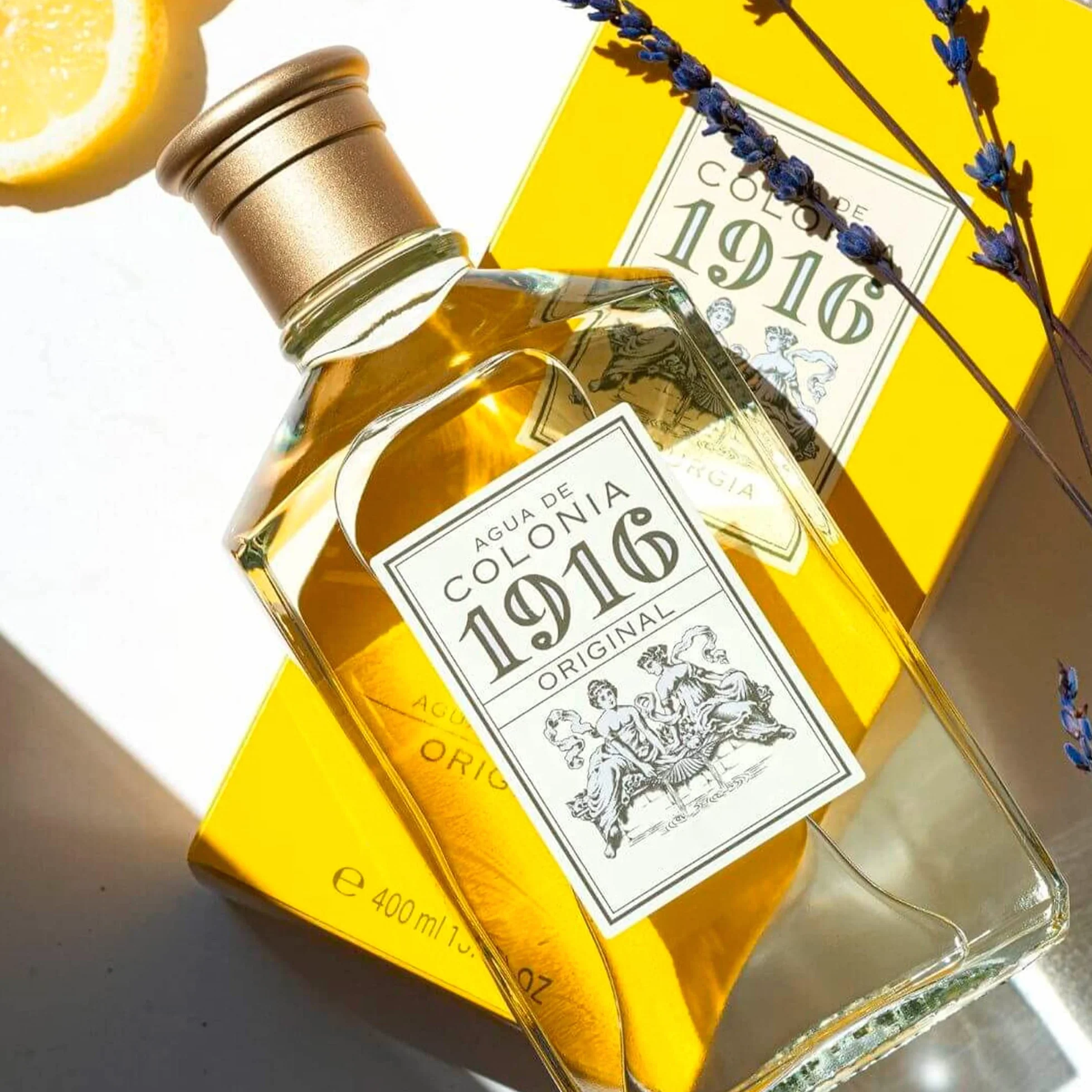 1916 - Original 400 ml, Eau de Cologne pour homme et femme, Parfum unisexe, Eau de Toilette, Parfum d'agrumes et de fleurs, Longue tenue