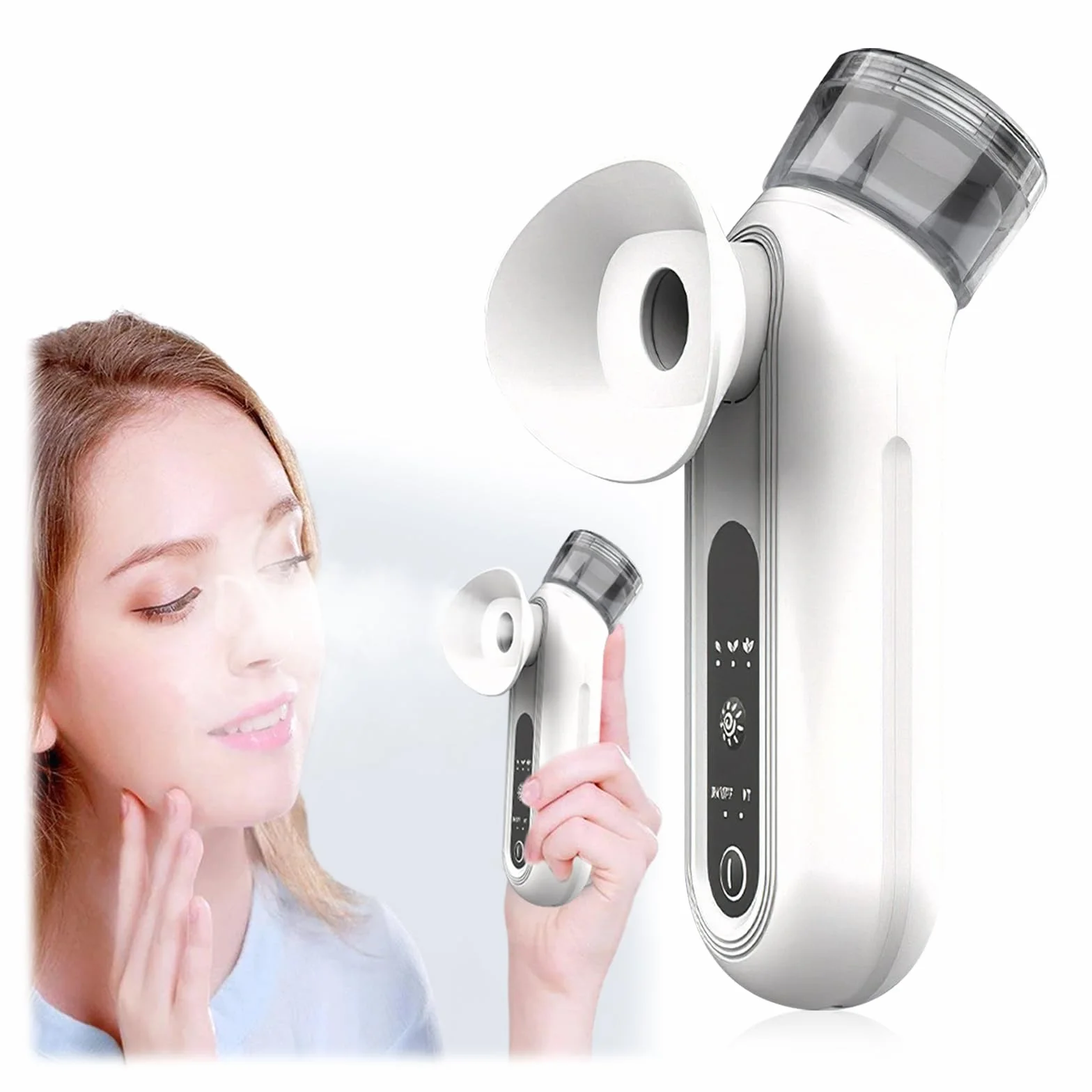 Vaporisateur à vapeur pour les yeux secs, nano-brume chauffante avec modes de compression chaude et froide, machine de thérapie à la vapeur portable pour soulager les yeux du visage pour hydrater et