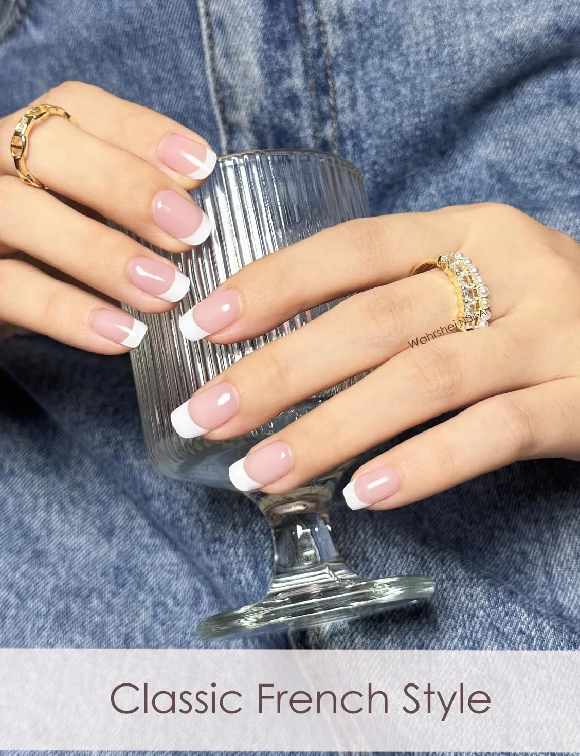 Vernis Autocollant UV Classic French Ongle Gel UV 20pcs Film Autoadhésif Nail Art Stickers