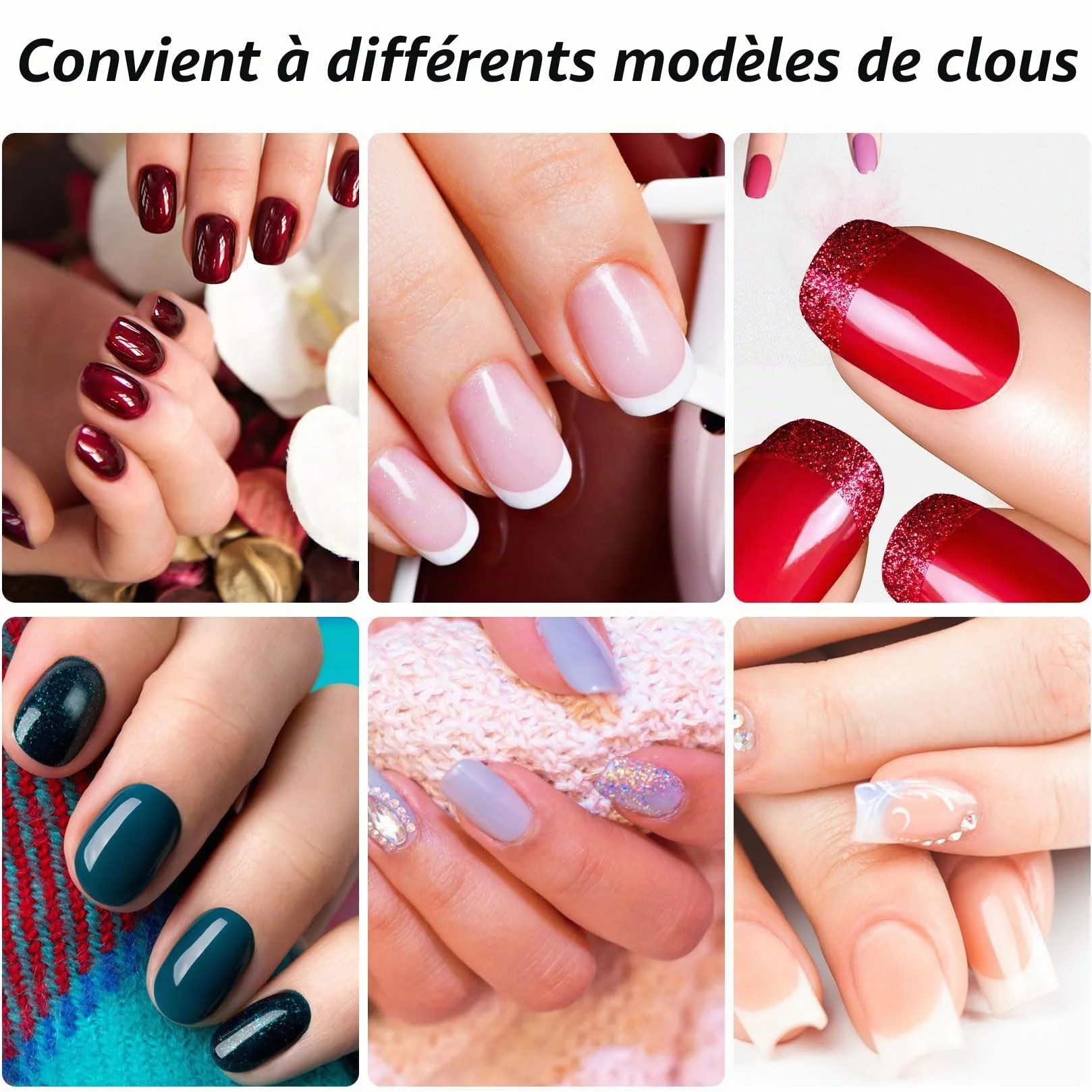 Tampons Colle Faux Ongles Autocollants Adhésifs 600 Pièces Transparents pour Nail Art