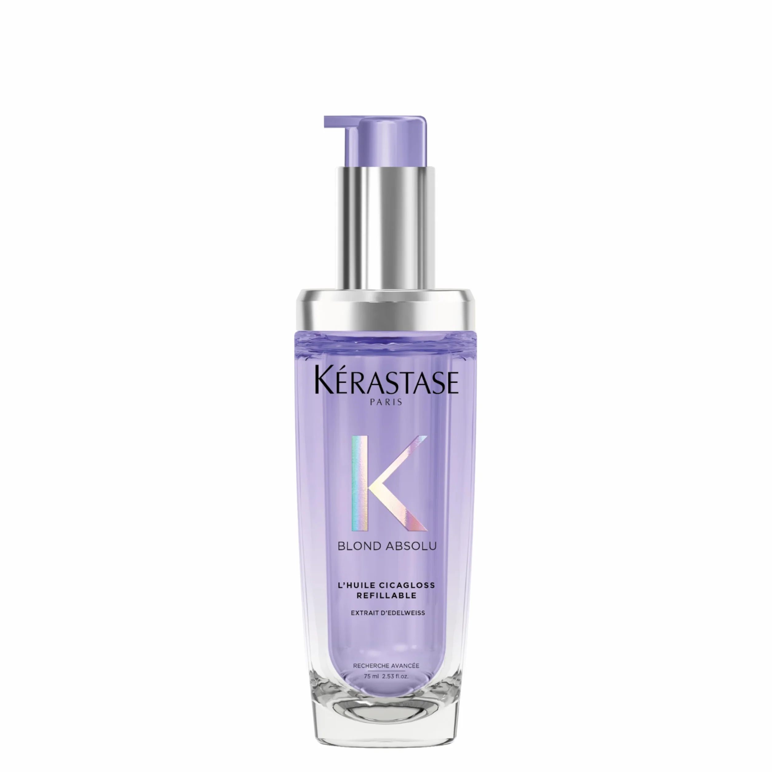 KÉRASTASE Blond Absolu L'Huile Cicagloss Rechargeable Huile Capillaire Brillance Multi-Usage Soin Thermo-Protecteur Sans Rinçage Cheveux Blonds