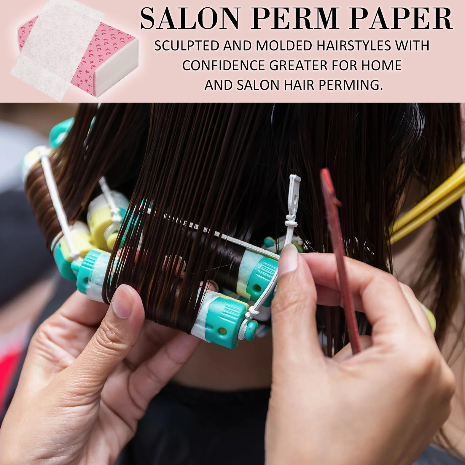 Papier Permanent Cheveux Curling Styling Paper 200 Pièces pour Salon de Coiffure