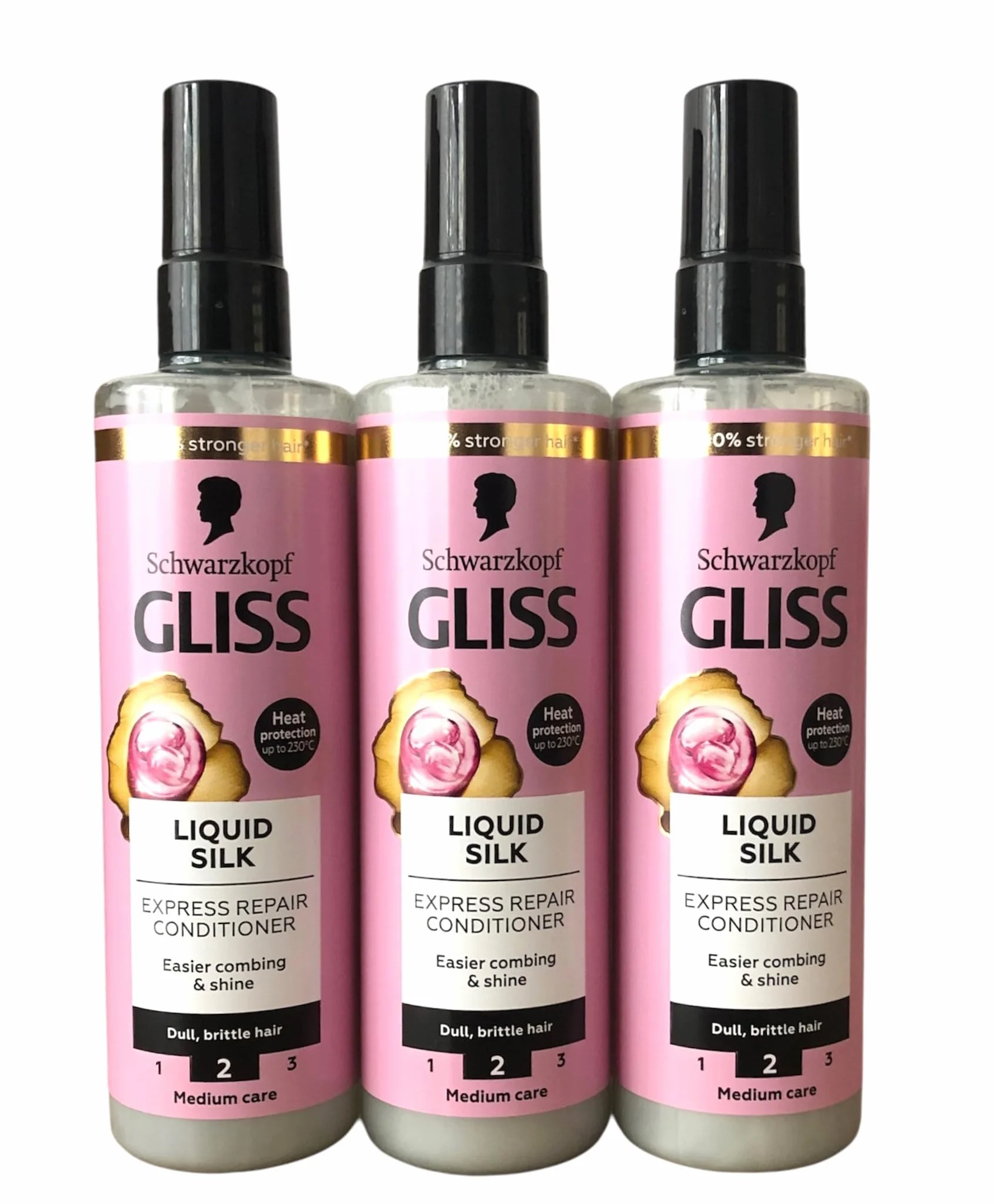 Schwarzkopf Gliss Liquid Silk Gloss Conditioner Express Repair 200ml pack de 3