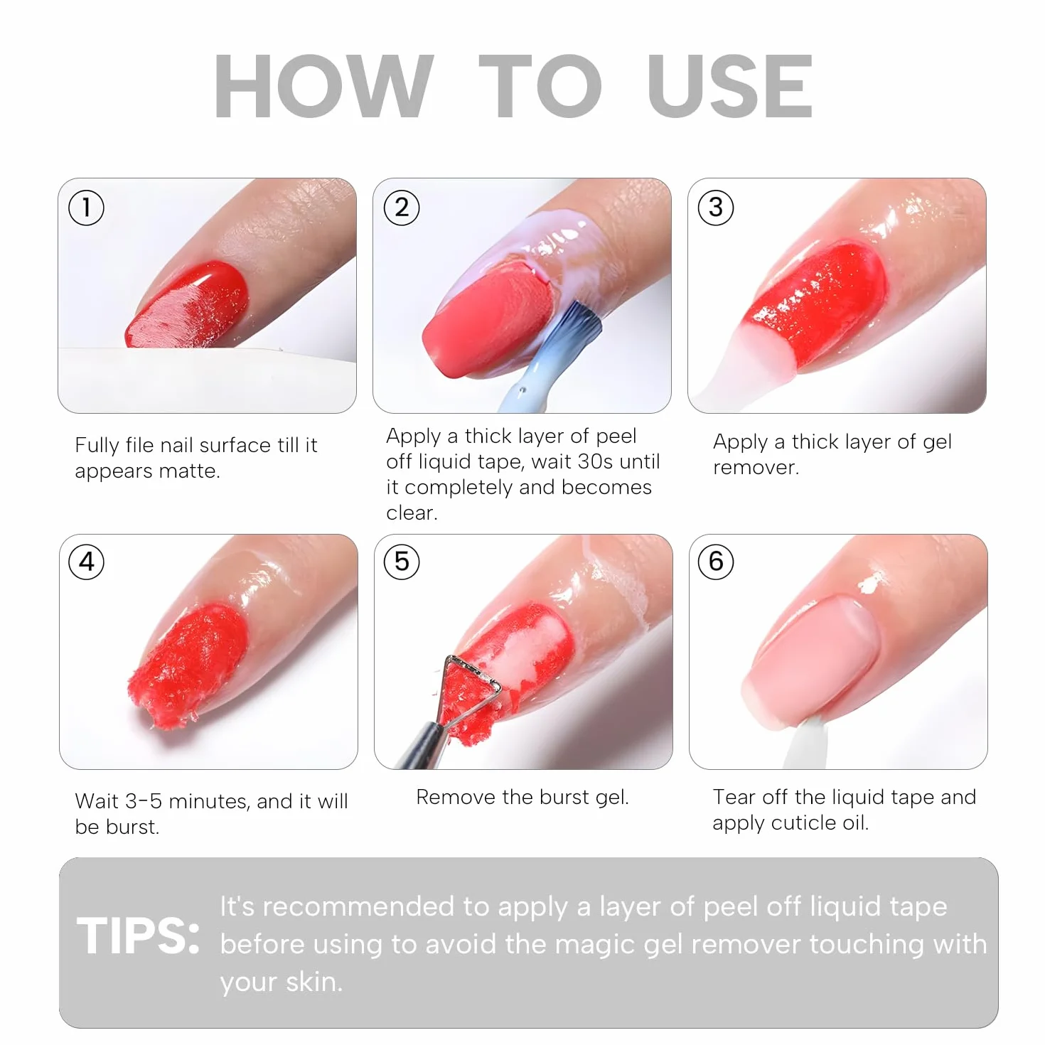 Vishine Dissolvant pour Vernis Gel Semi Permanent – Retrait Rapide 3-5 Minutes, 16 ml