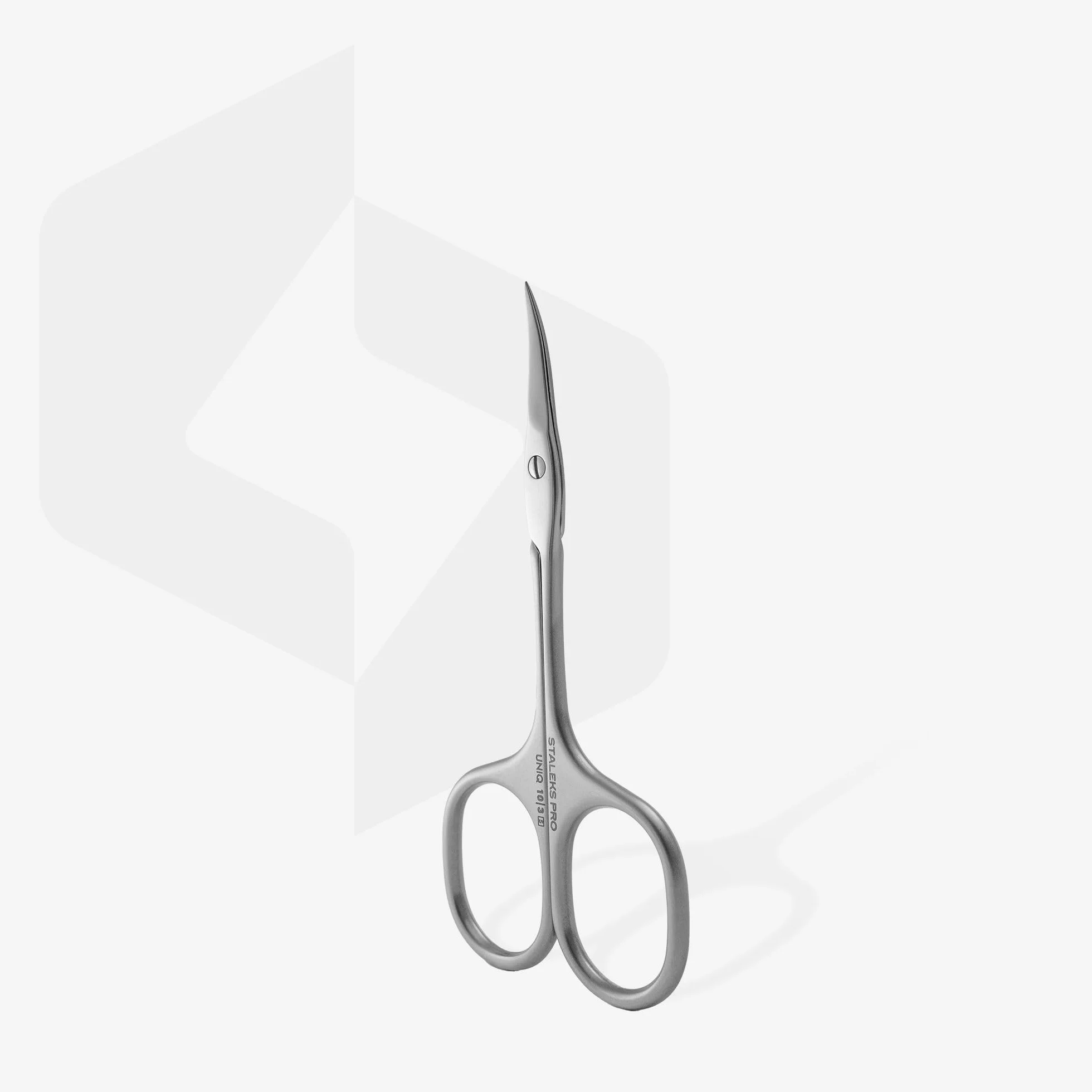 STALEKS Pro Ciseaux à cuticules professionnels en acier inoxydable Ballerine UNIQ SQ-10/3