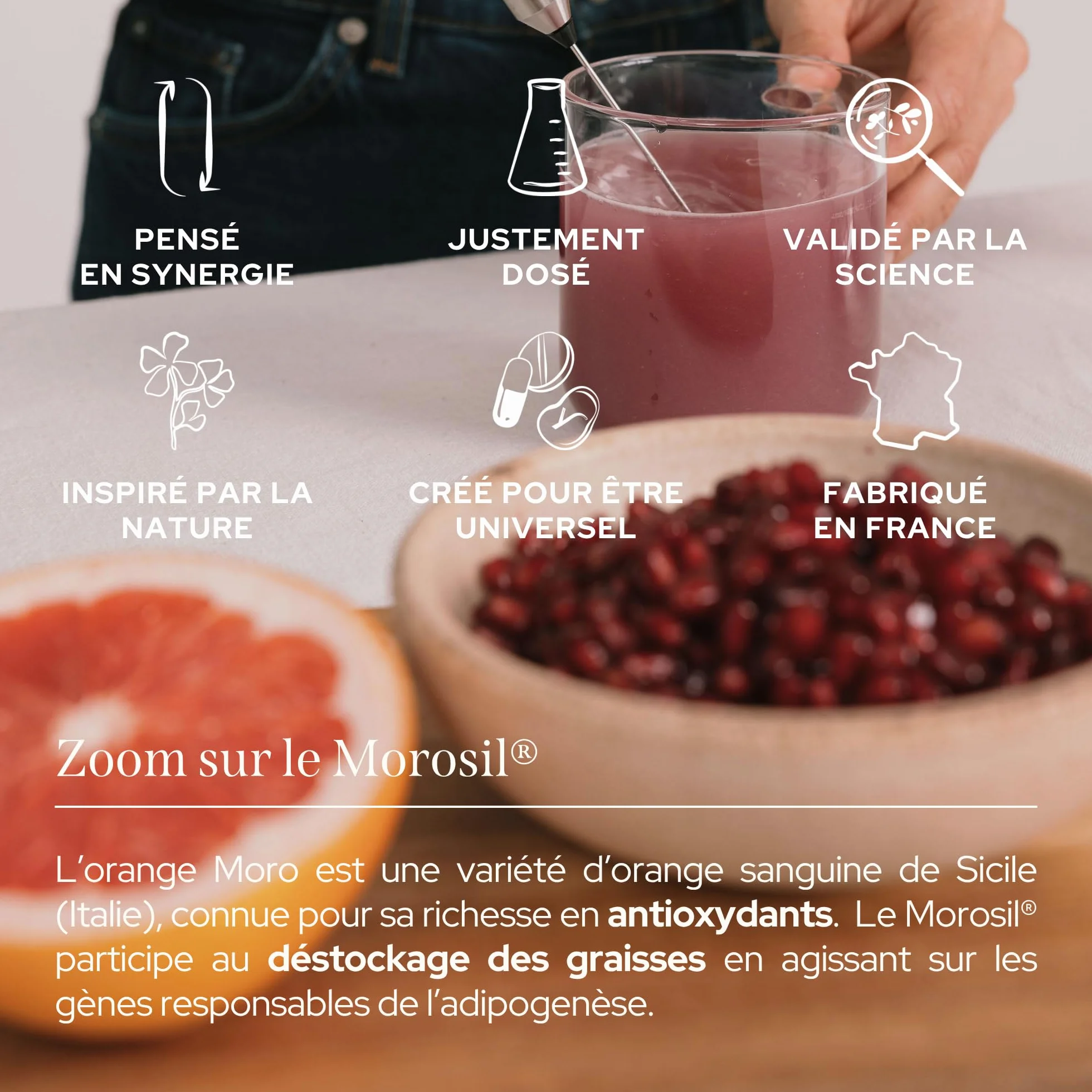 EPYCURE Boost Métabolisme Morosil 400mg 87% Naturel Équilibre Énergétique Orange Moro Cola Chrome Choline Goût Pêche 1 Mois Vegan