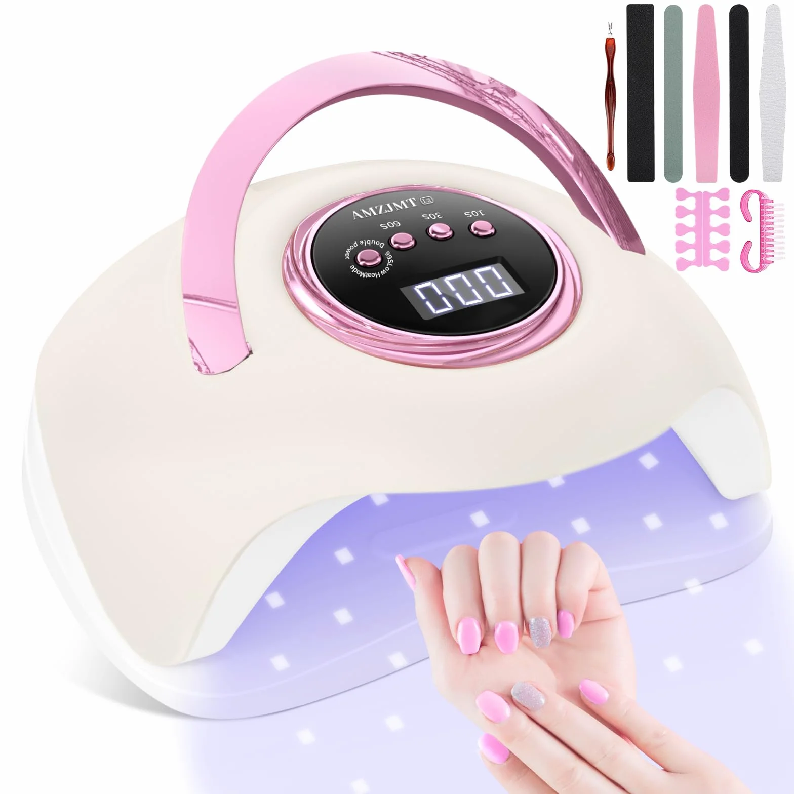 Lampe led ongle 180 W avec capteur automatique,Lampe uv pour polymériser les ongles avec 4 commandes de temps