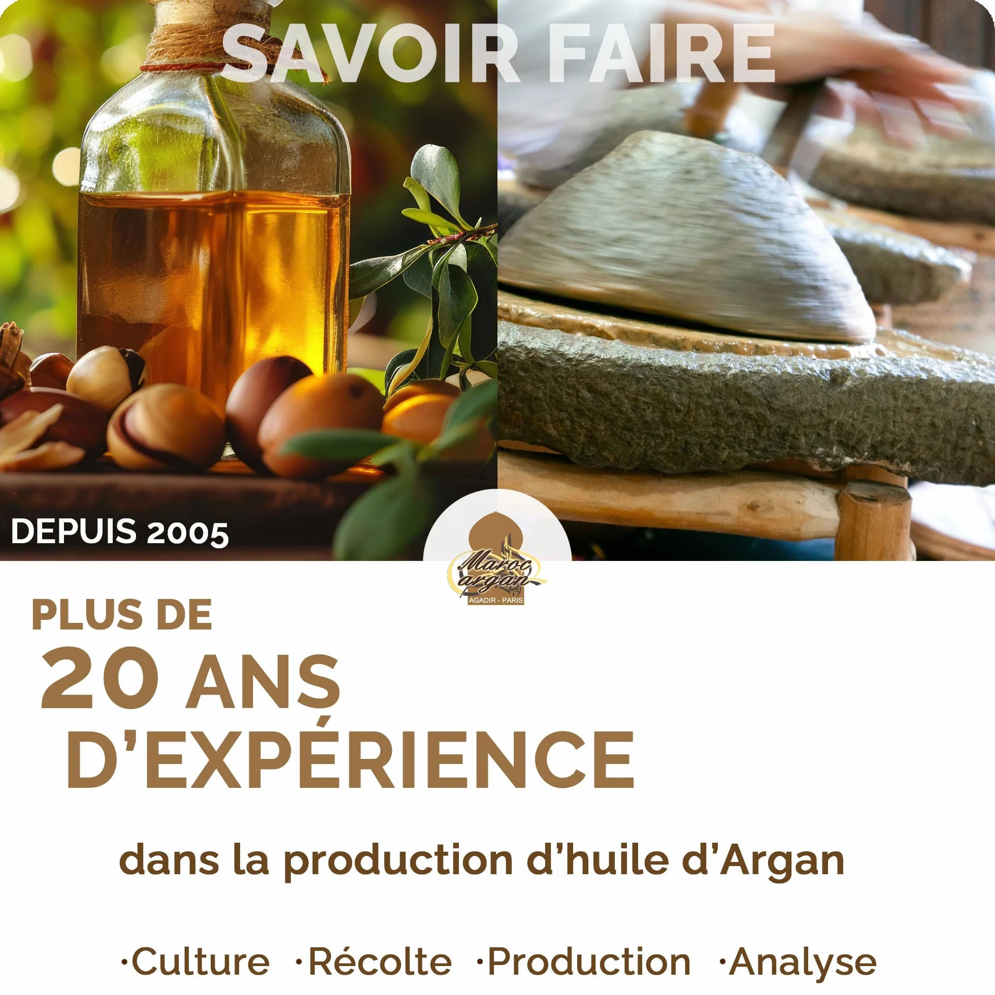 Huile d'Argan BIO Certifiée ECOCERT 100% Pure 100ml Anti-rides Nourrissante Pressée à froid