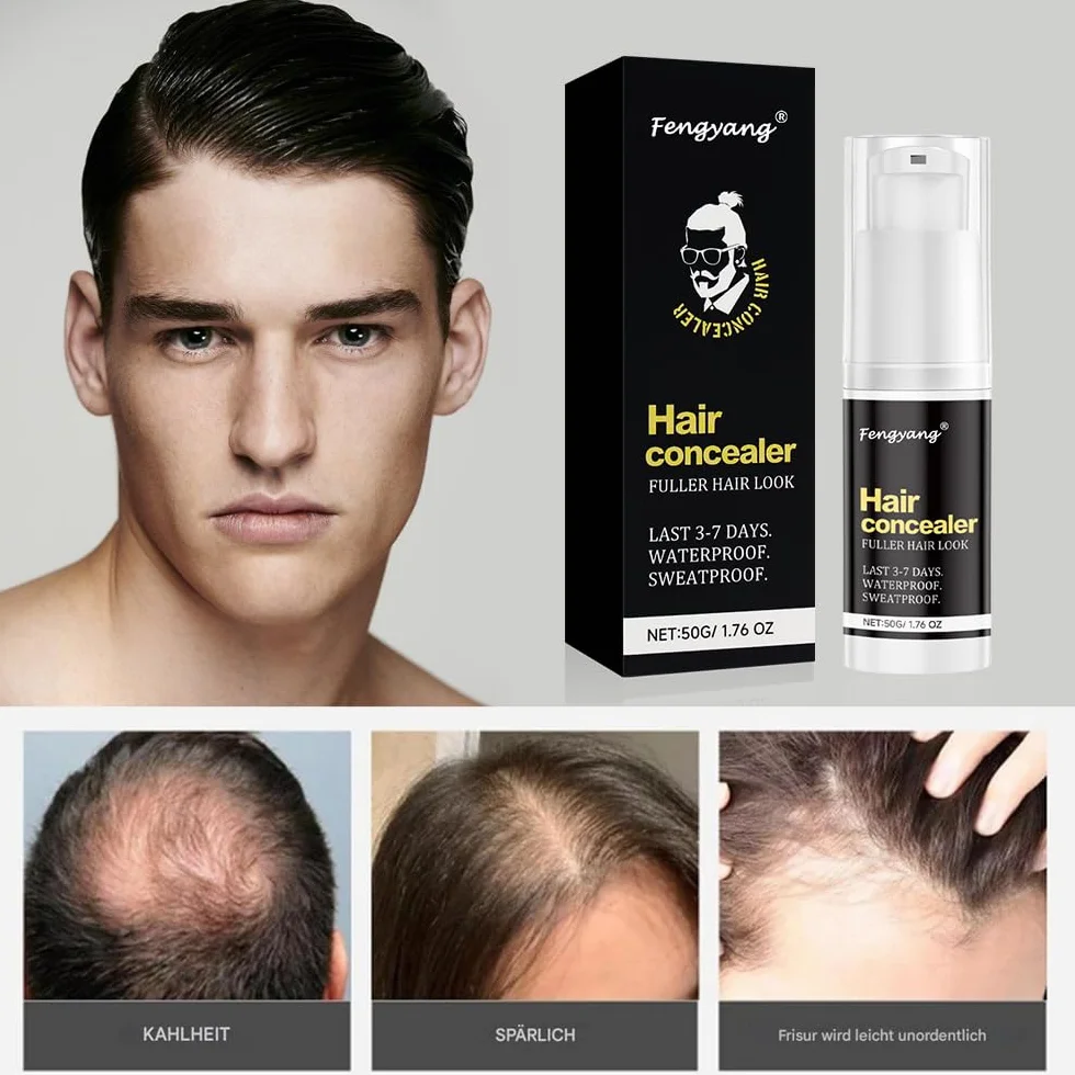 Crème Couvrante pour Cheveux Fengyang, Poudre Anti-Calvitie, Cache Racines Cheveux Clairsemés