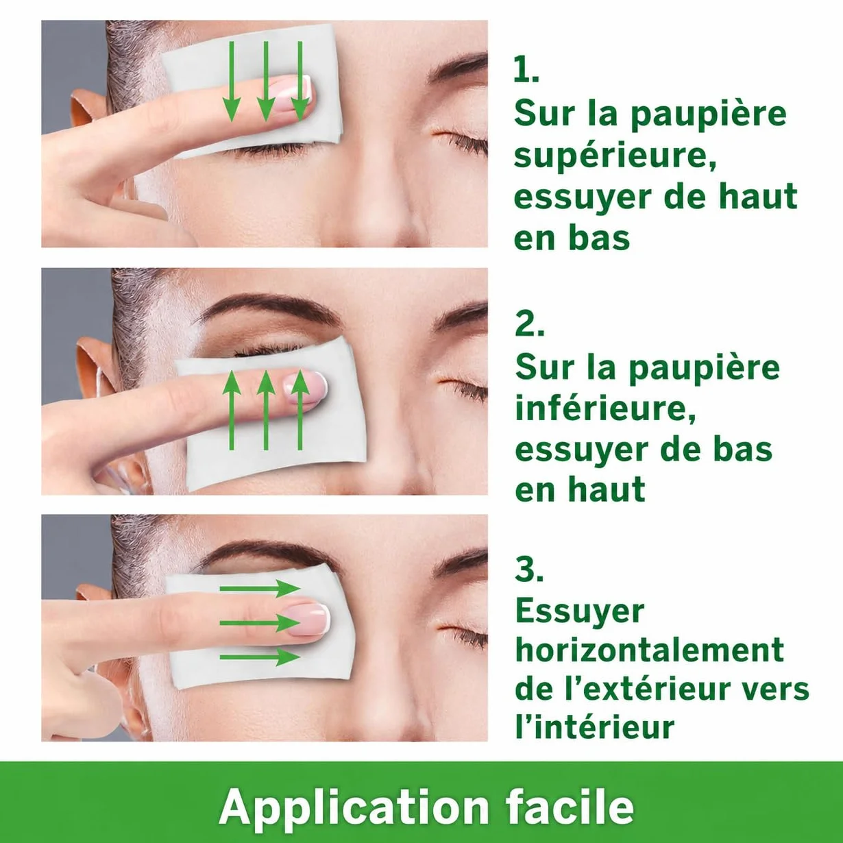 Ocuvers Lingettes nettoyage yeux hygiène paupières acide hyaluronique Aloe Vera yeux secs orgelet inflammation