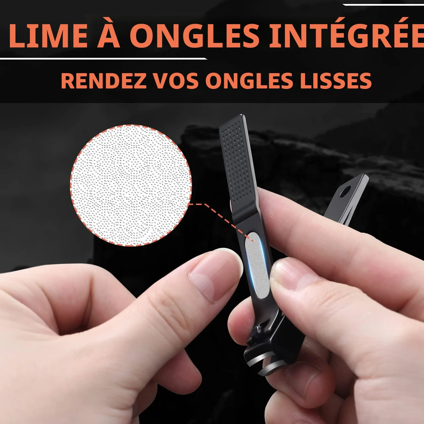 BEZOX Lot de 2 Coupe-Ongles Acier Inoxydable Tranchant Robuste