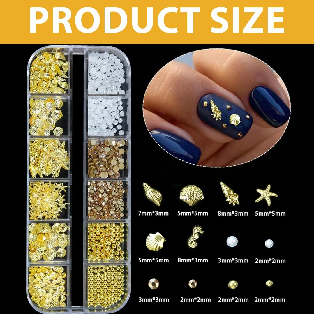 Style marin Nail Art Perle Ongle Nail Charms