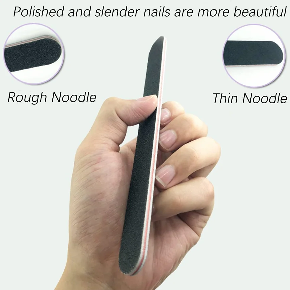 Limes à Ongles Grain 100/180 Planche d'Émeri Double Face - Professionnelles pour Soins des Ongles
