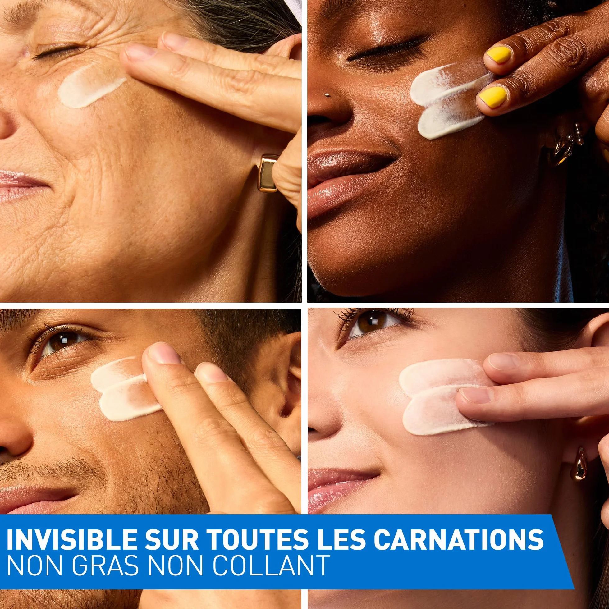 CeraVe Fluide Invisible SPF 50+ Très Haute Protection Solaire Visage Peaux Normales à Grasses Matifiant 12H Base Maquillage Niacinamide Vitamine E