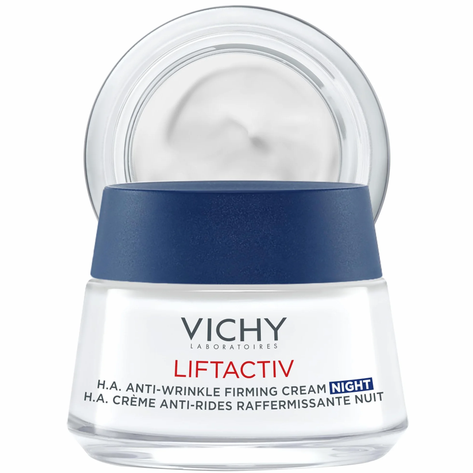 Vichy - Liftactiv - Crème de Nuit Anti-Rides et Anti-âge - Enrichie en Acide Hyaluronique - Crème Hydratante Qui Corrige les Rides et Améliore la Tonicité de la Peau - Pour Tous Types de Peau