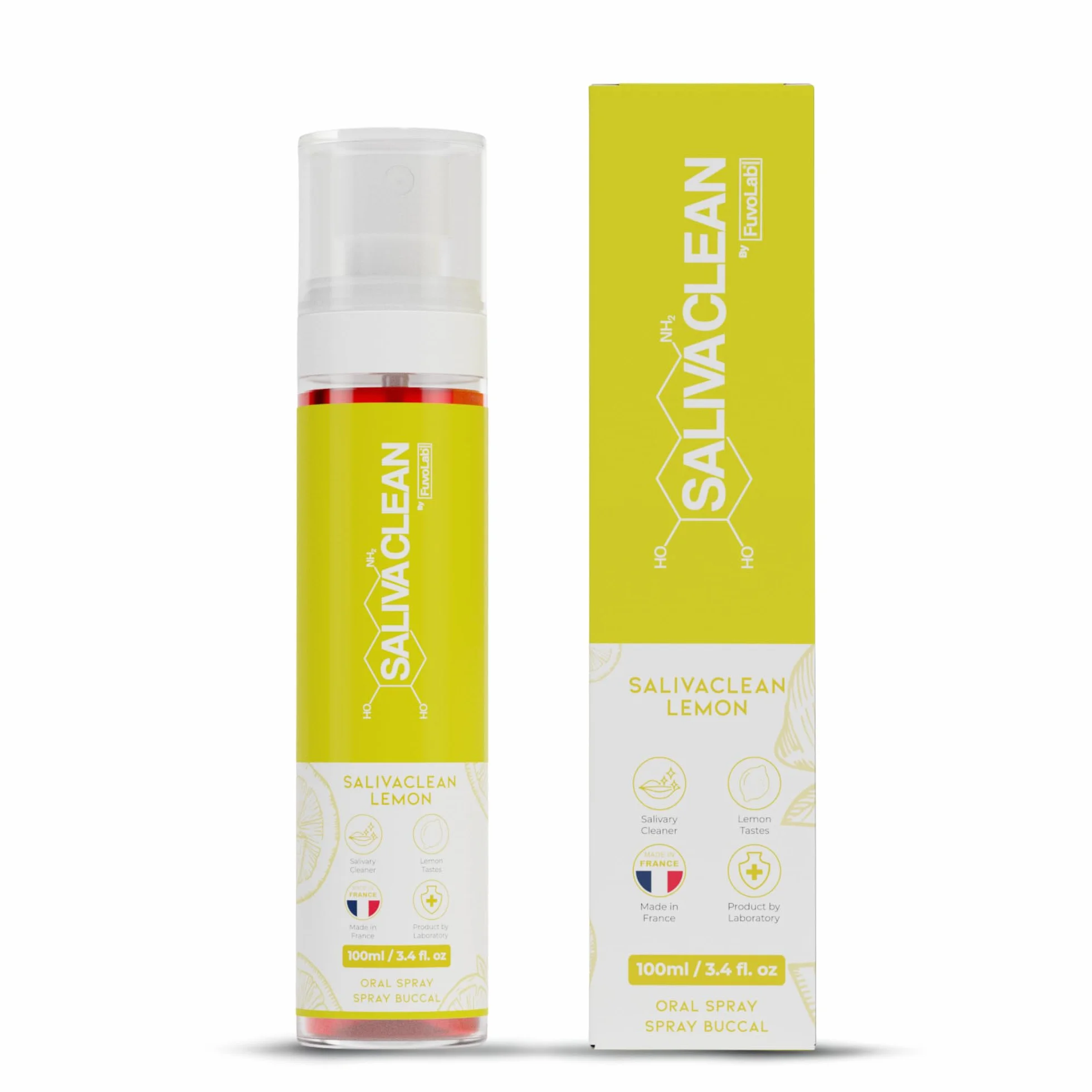 SalivaClean Anti-THC Spray Buccal 100ml Citron | Détox Salivaire Instantané | Nettoyant Salive