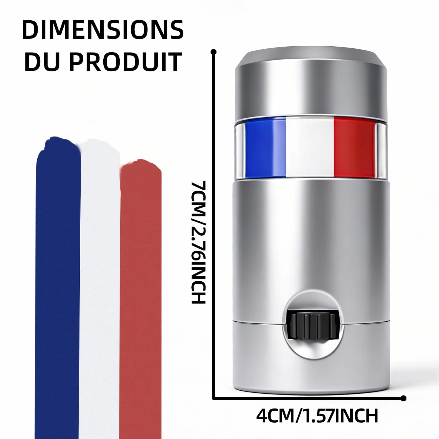 Stick Maquillage Bleu Blanc Rouge, Face et Body Paint Supporter, Bâton de Peinture pour France Supporters de Football