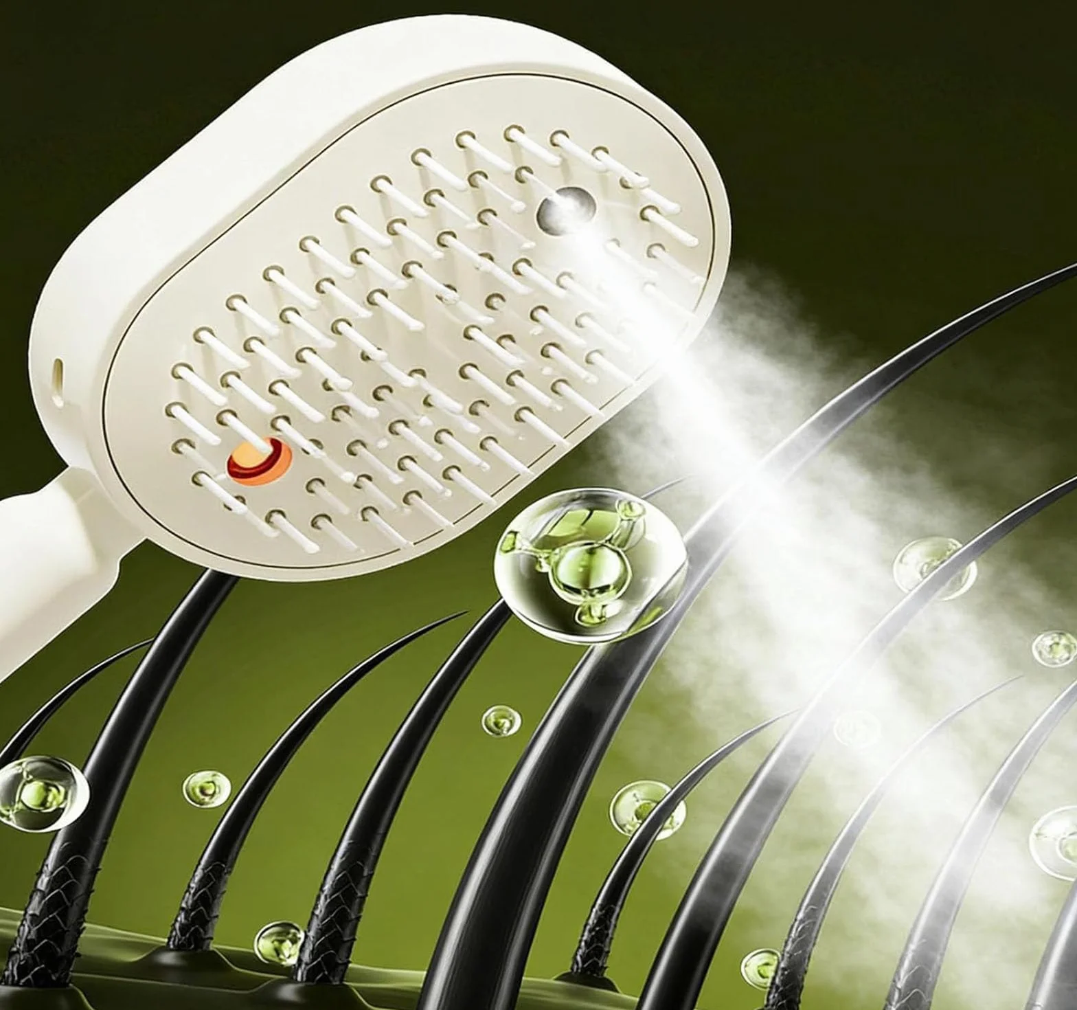 Brosse à vapeur électrique pour cheveux, lisseur rechargeable anti-frisottis antistatique