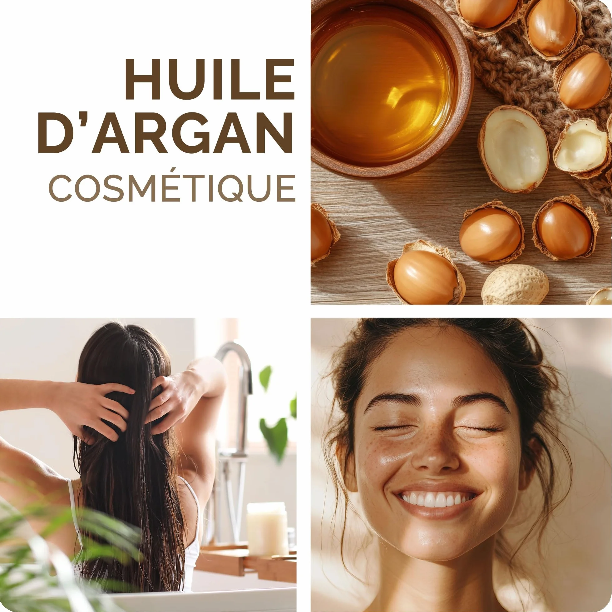 Huile d'Argan BIO Certifiée ECOCERT 100% Pure 100ml Anti-rides Nourrissante Pressée à froid