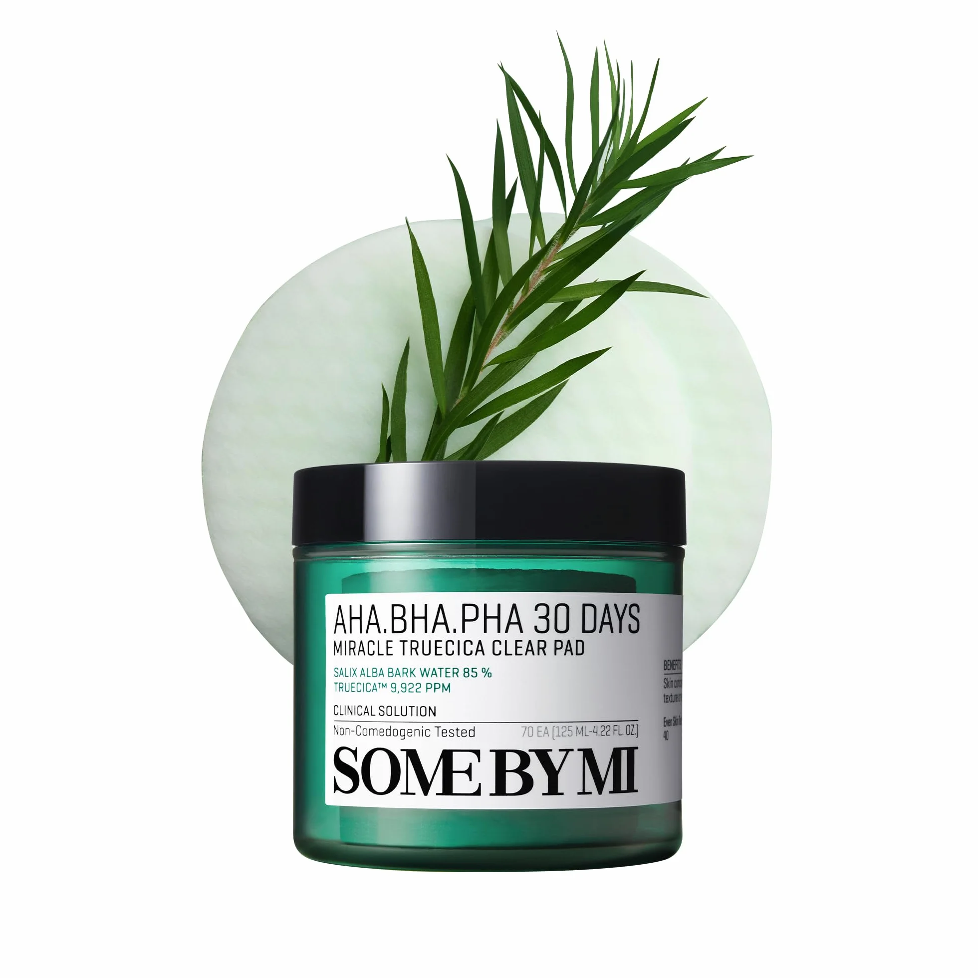 SOME BY MI AHA BHA PHA 30 Days Miracle Truecica Clear Pad – 70 Pads – Disques tonifiants exfoliants coréens au centella – Éliminent les impuretés et lissent la texture de la peau – Soin coréen
