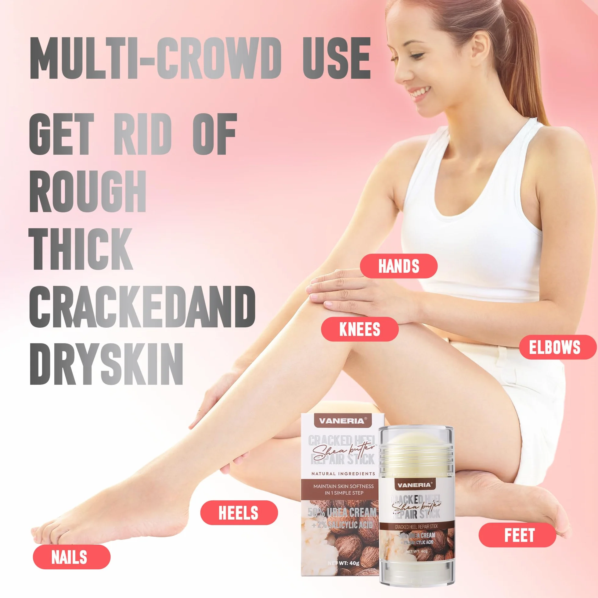 Vaneria Crème réparatrice pour pieds secs et crevassés 40g Pêche