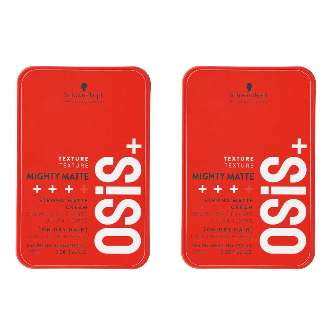 Schwarzkopf Professional - OSIS+ Lot de 2 Mighty Matte 100 ml Crème Matifiante Ultra Forte