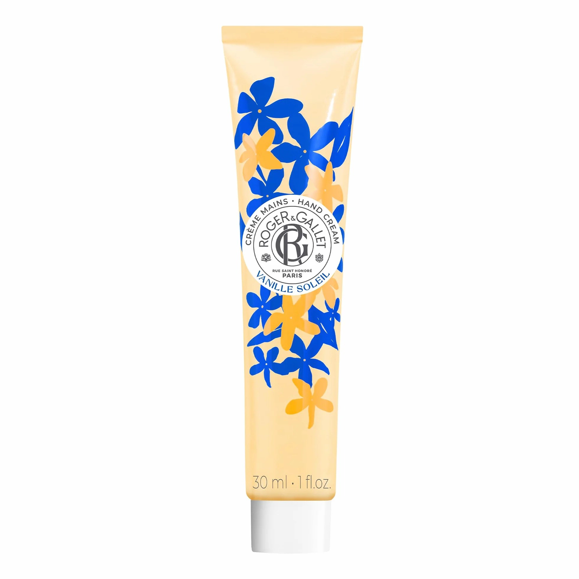 Roger&Gallet Crème Mains Bienfaisante Vanille Soleil 30 ml Soin Nourrissant Jasmin Ylang-Ylang