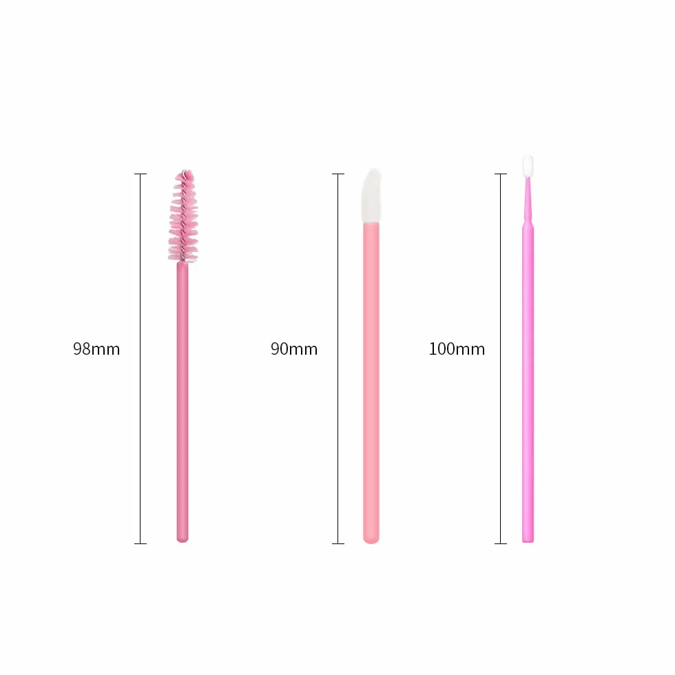 300pcs Brosses à Cils Brosse à Sourcils Micro Brosse à Lèvres Pinceaux Lèvre