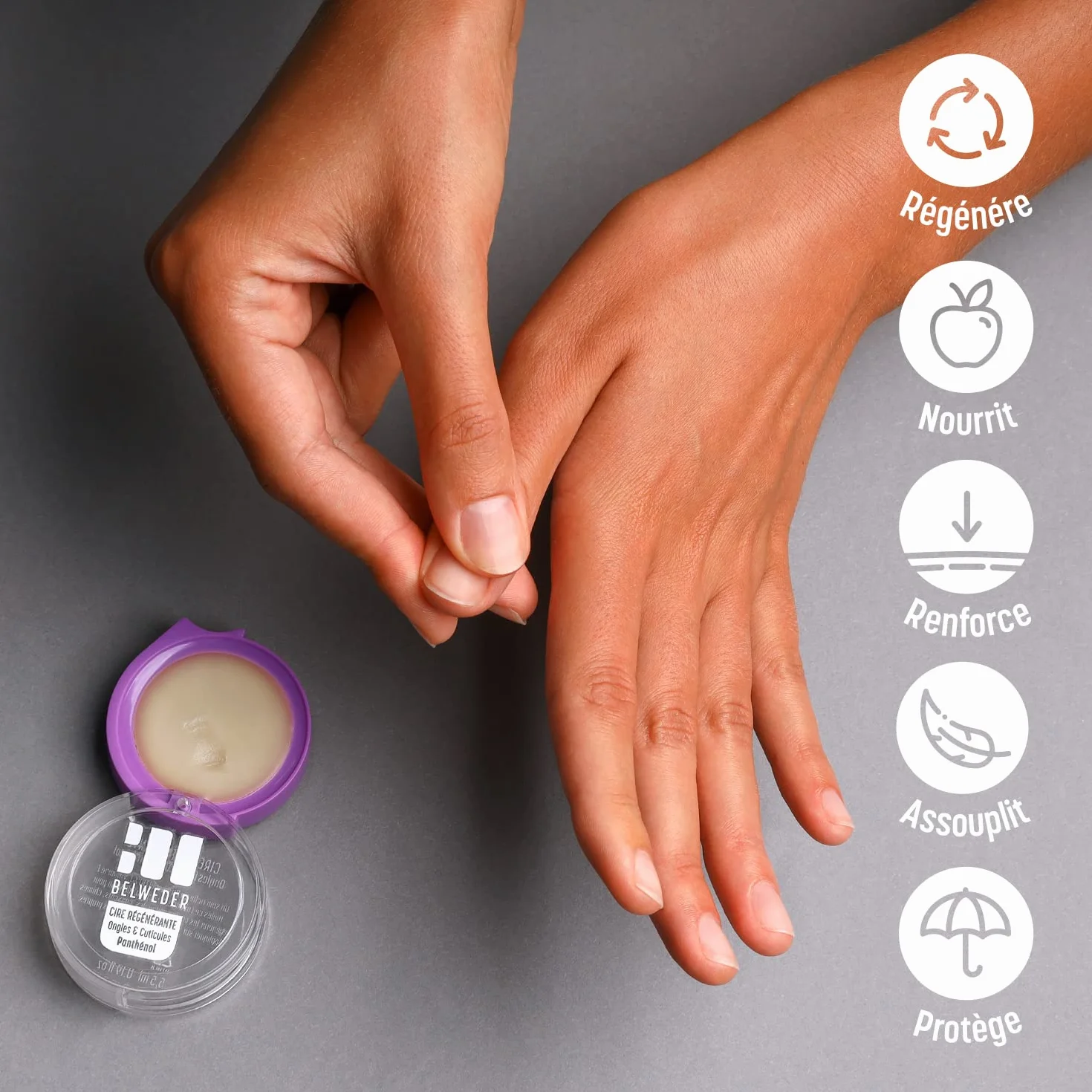 BELWEDER Cire Régénérante Ongles Cuticules Panthénol 5,5ml Soin Ongles Abîmés Renforce Répare