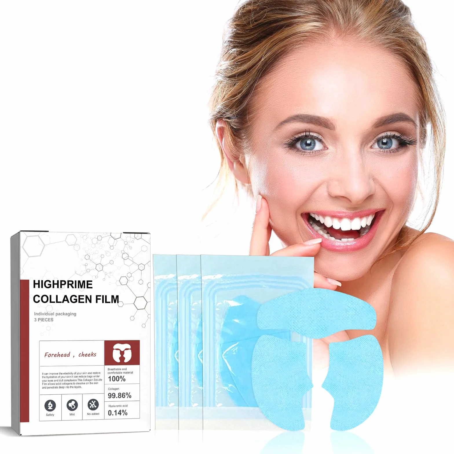 Patchs Anti-Rides Visage Silicone Réutilisables Réduire Rides Ridules Peau Lisse